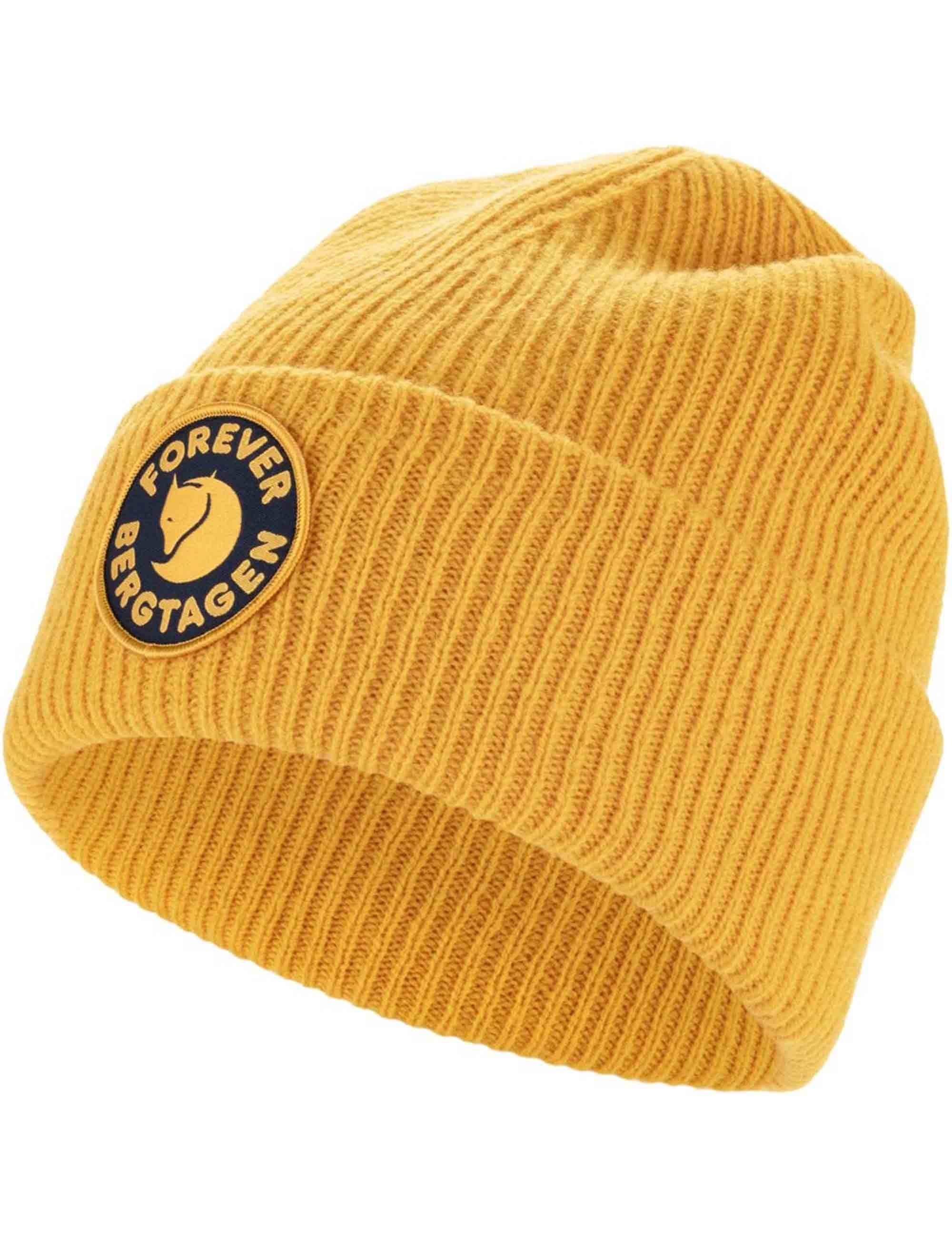Bergtagen Forever Wool Beanie Hat - Mustard Yellow - Image 2