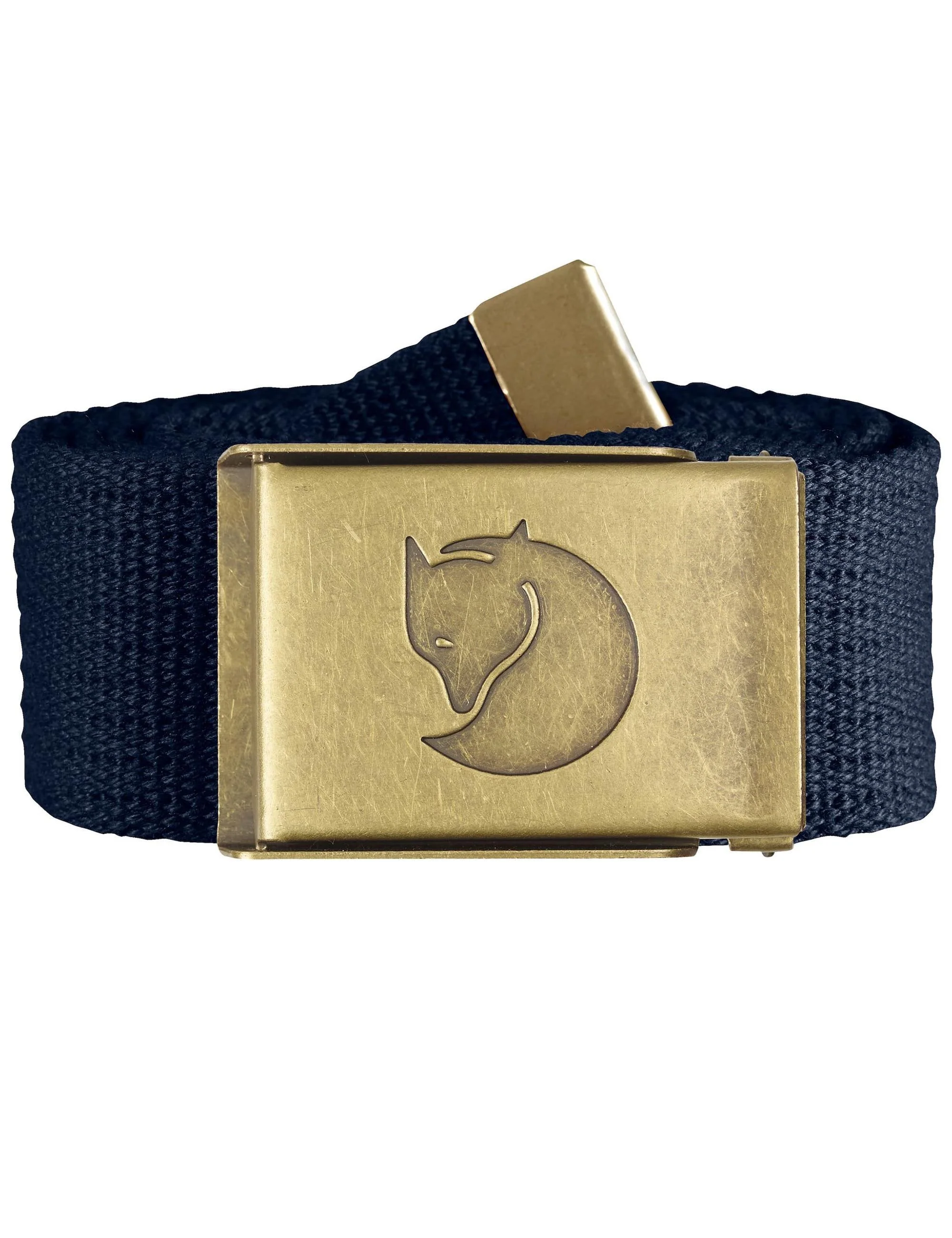 Canvas Brass Belt - Dark Navy