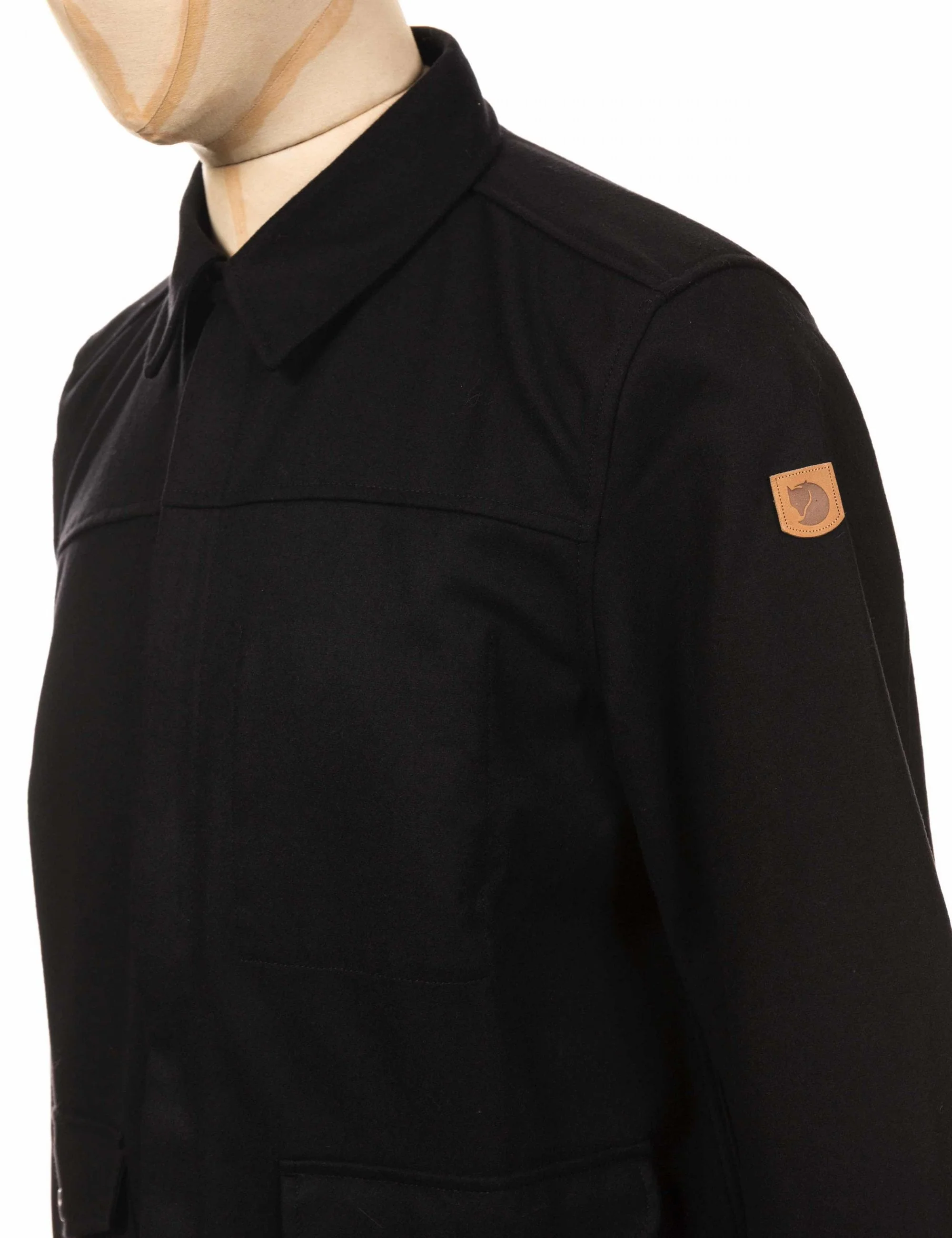 Greenland Re-Wool Shirt Jacket - Black - Image 3