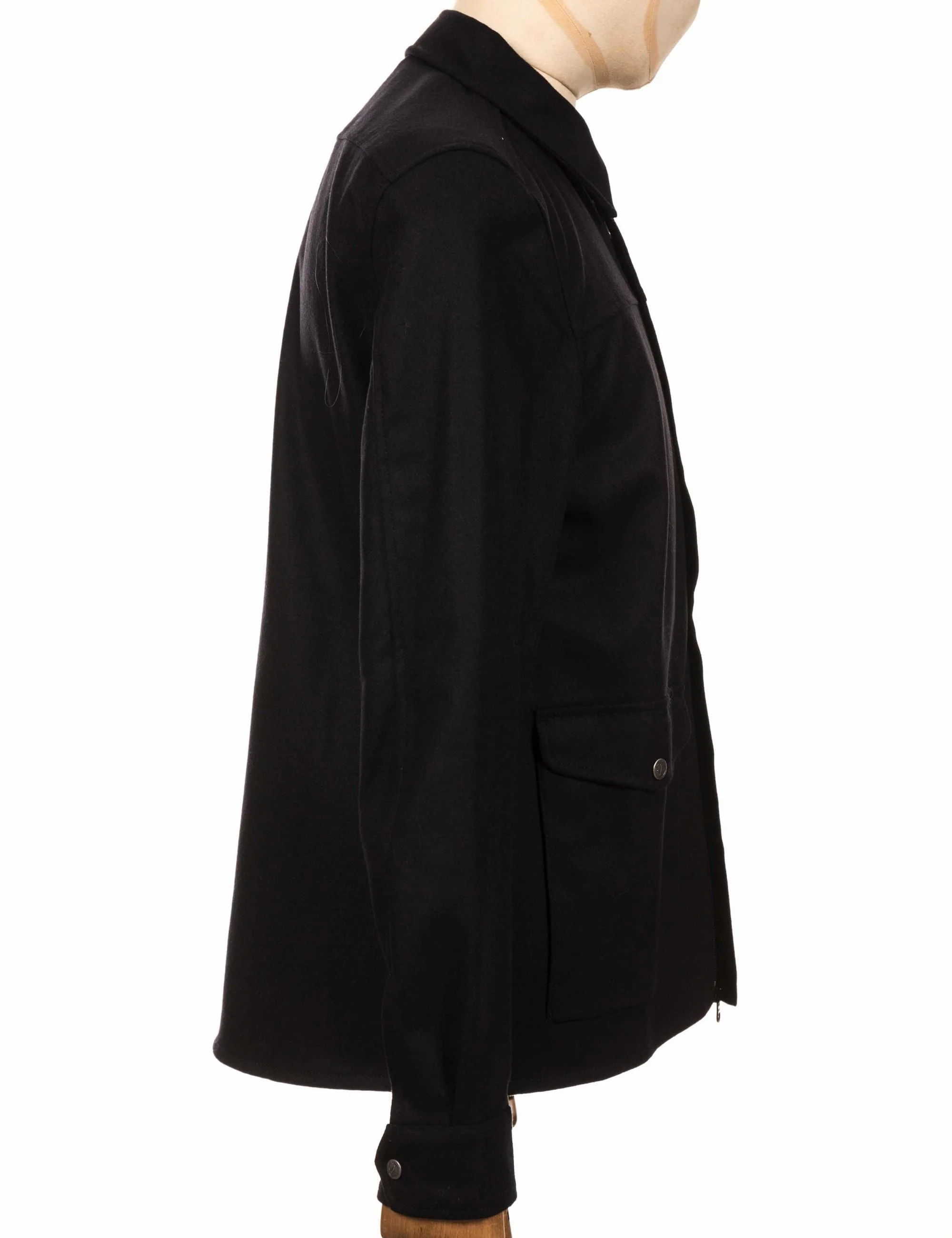 Greenland Re-Wool Shirt Jacket - Black - Image 5