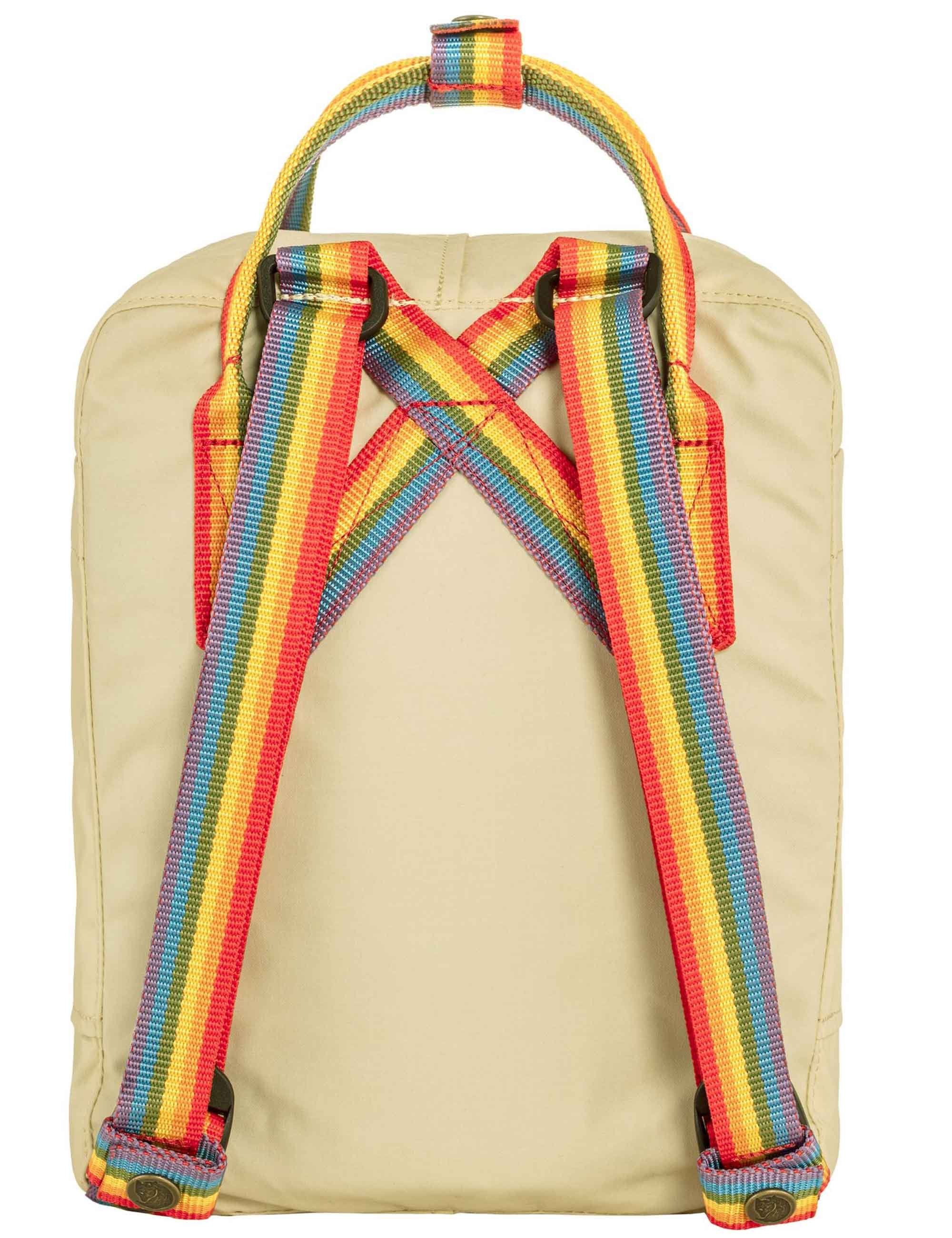 Kanken Mini Rainbow Backpack - Light Oak-Rainbow Pattern - Image 2