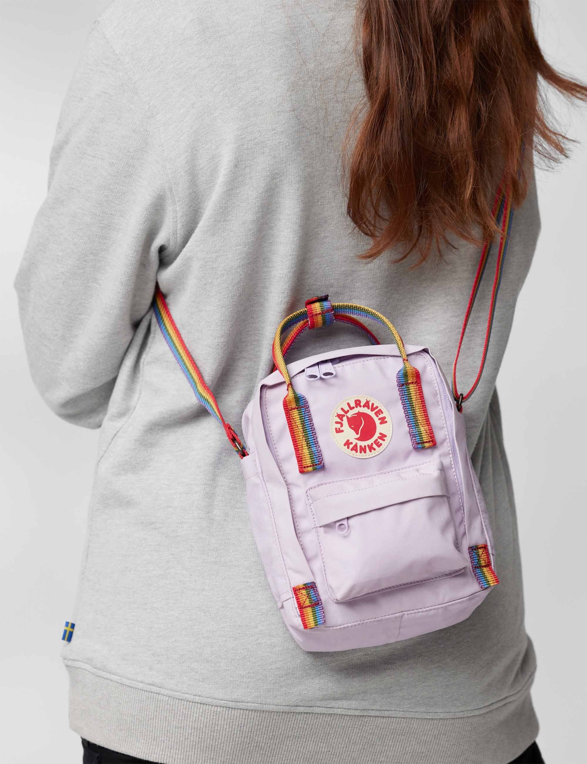 Kanken Sling Rainbow 2.5L Bag - Cobalt Blue-Rainbow Pattern - Image 4