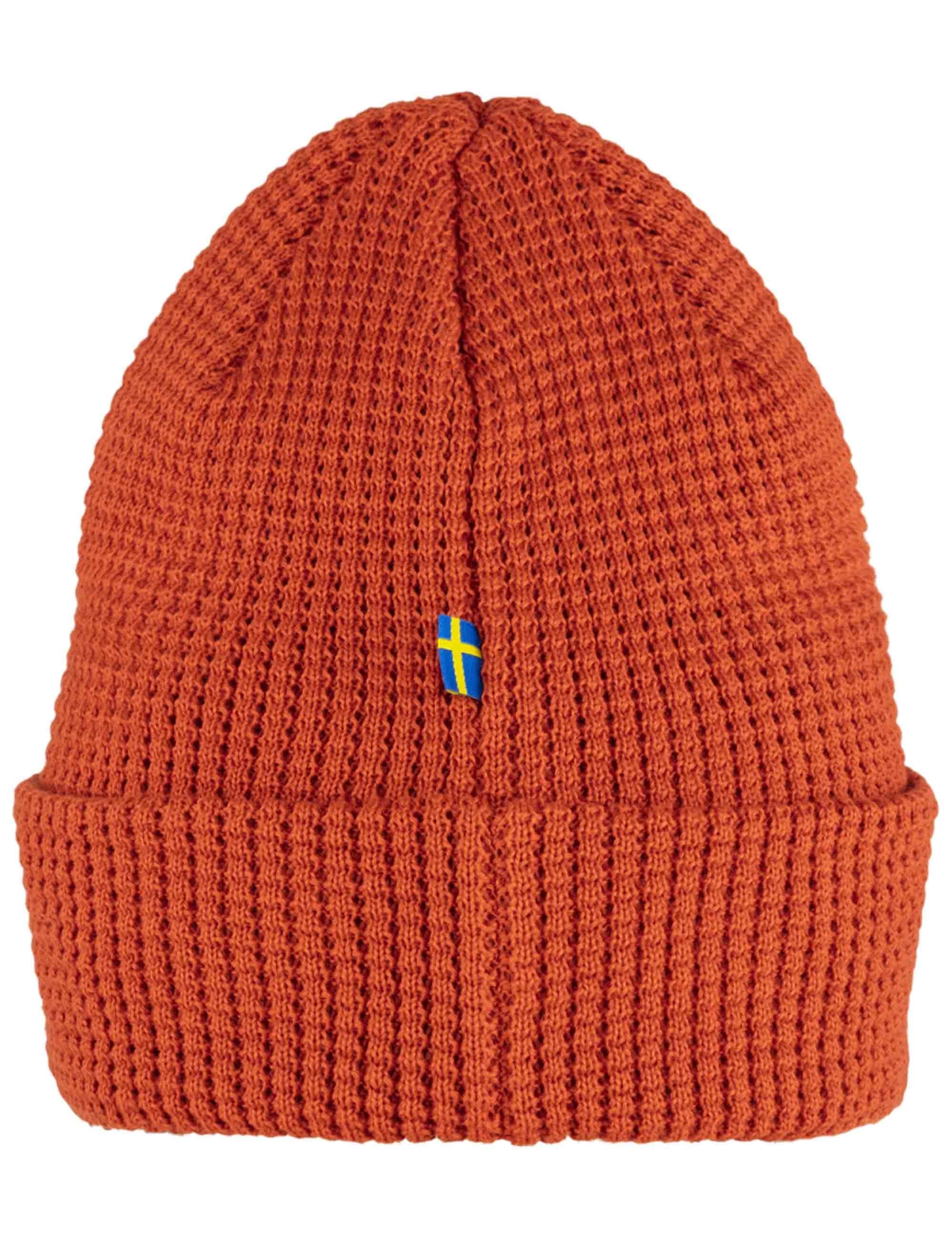 Fjallraven Tab Beanie Hat - Cabin Red - Image 3