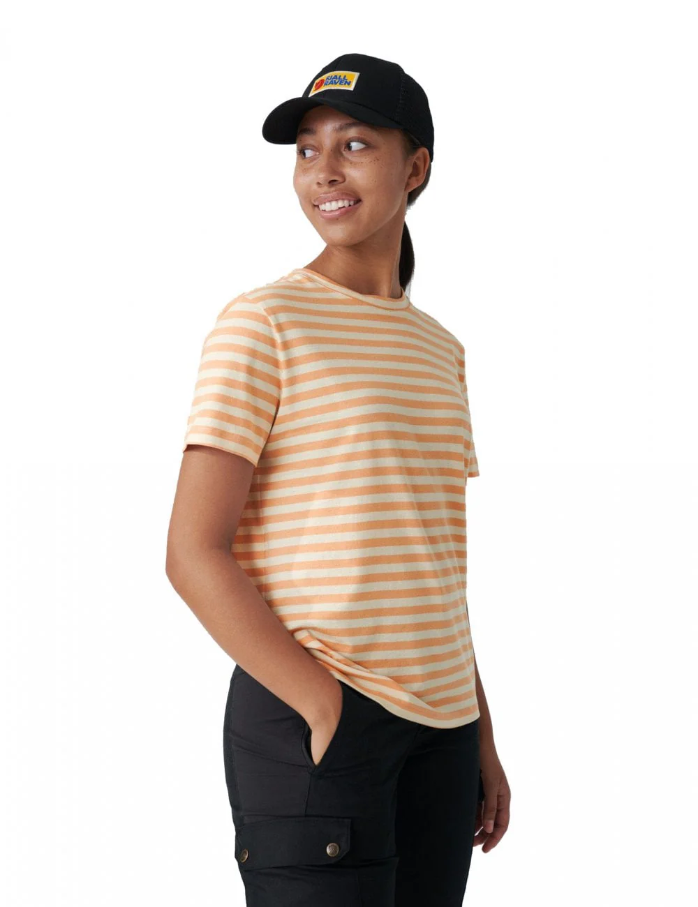 Women's Art Striped T-Shirt - Landsort Pink-Chalk White - Image 3