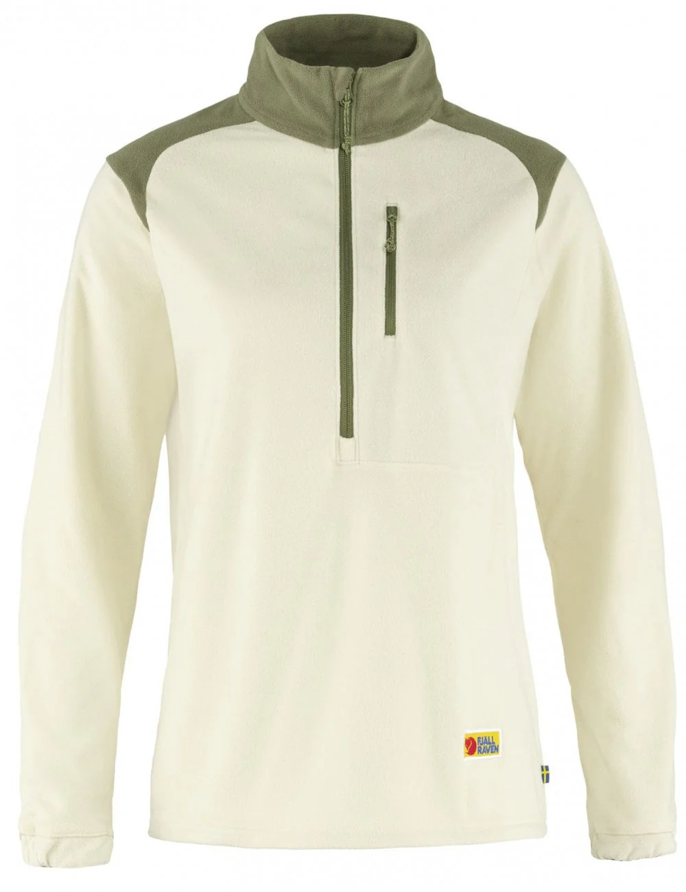 Women's Vardag Lite Fleece Half Zip - Chalk White-Light Olive