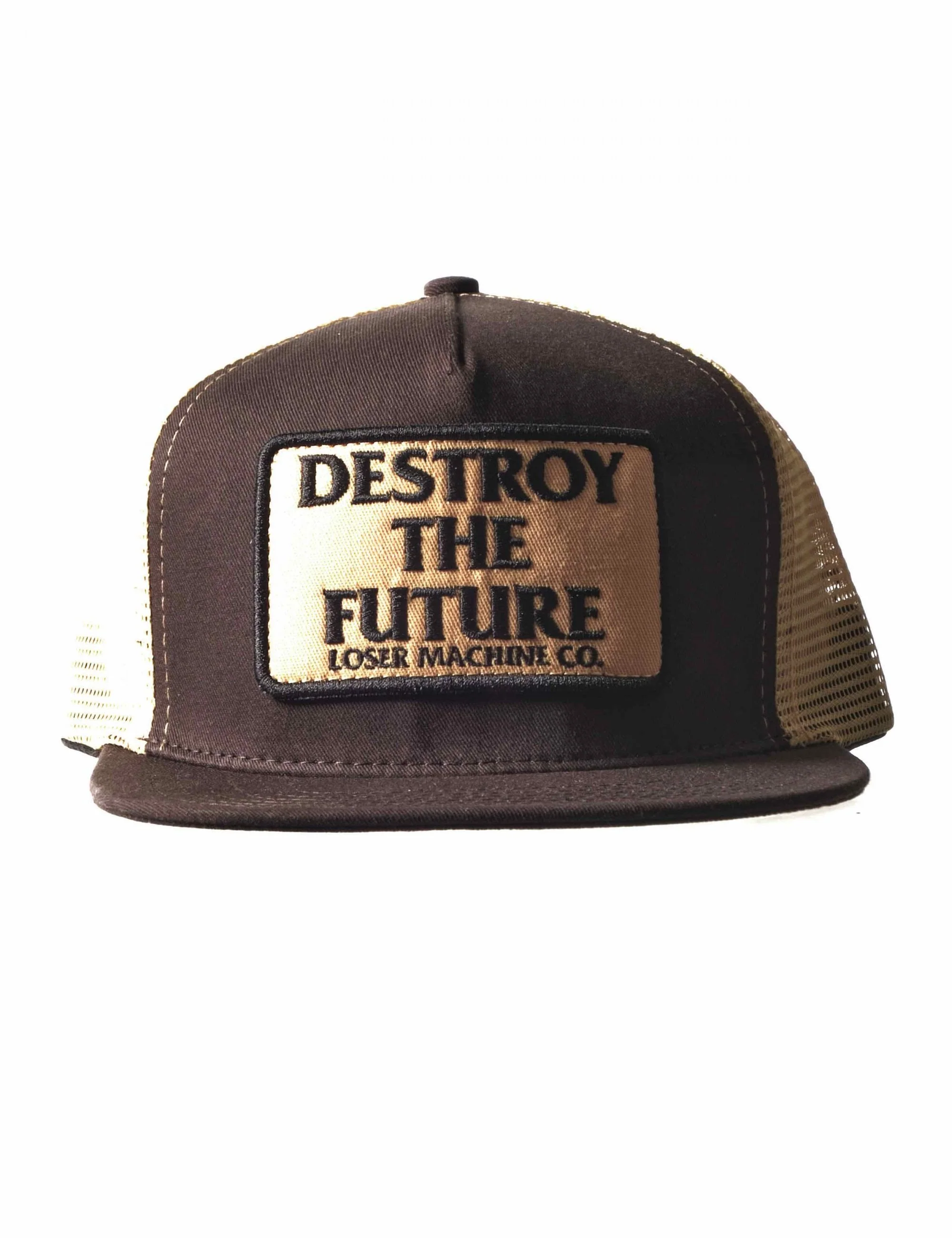 Destroy Trucker Hat - Brown/Gold - Image 2