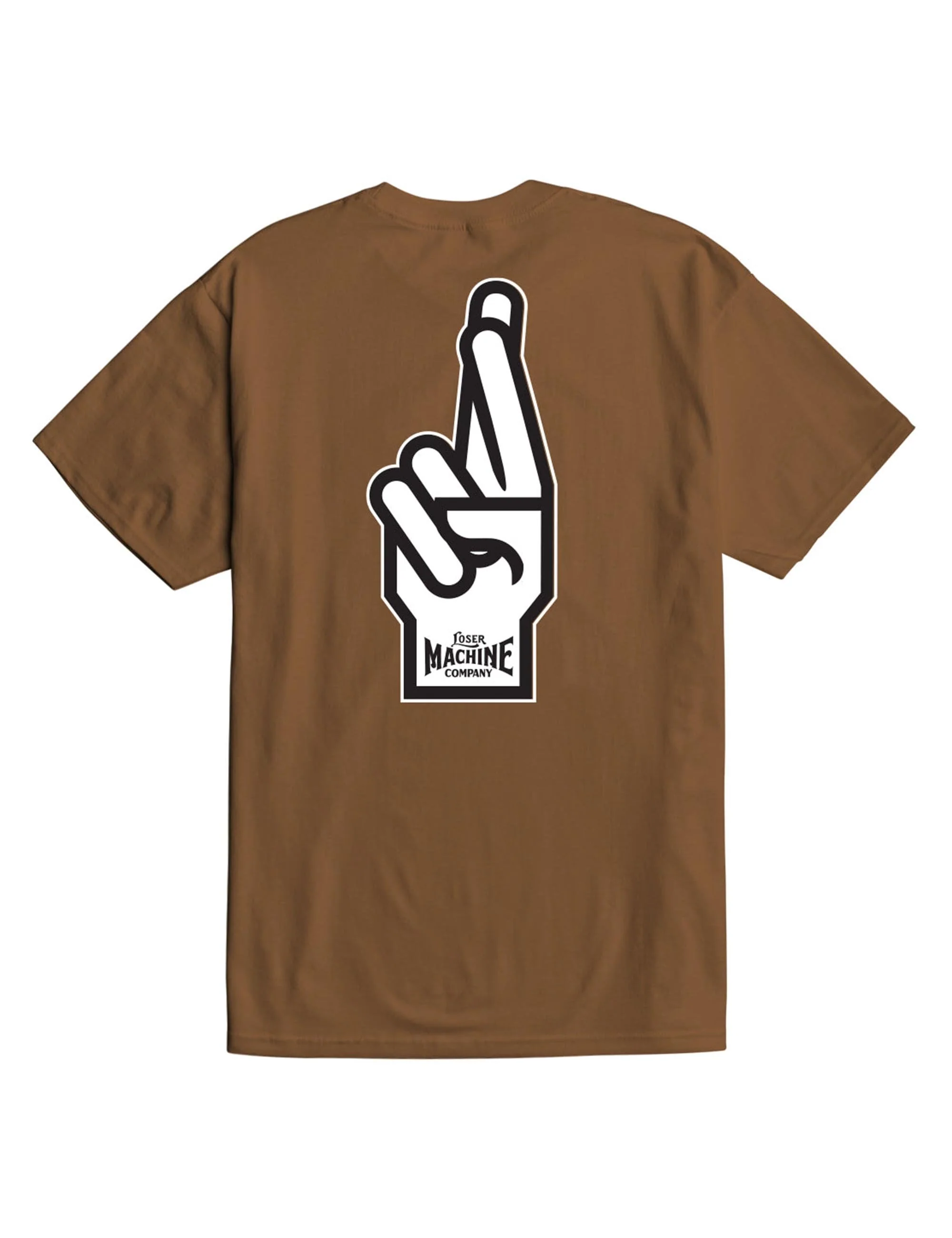Good Luck Fingers T-Shirt - Brown Sugar