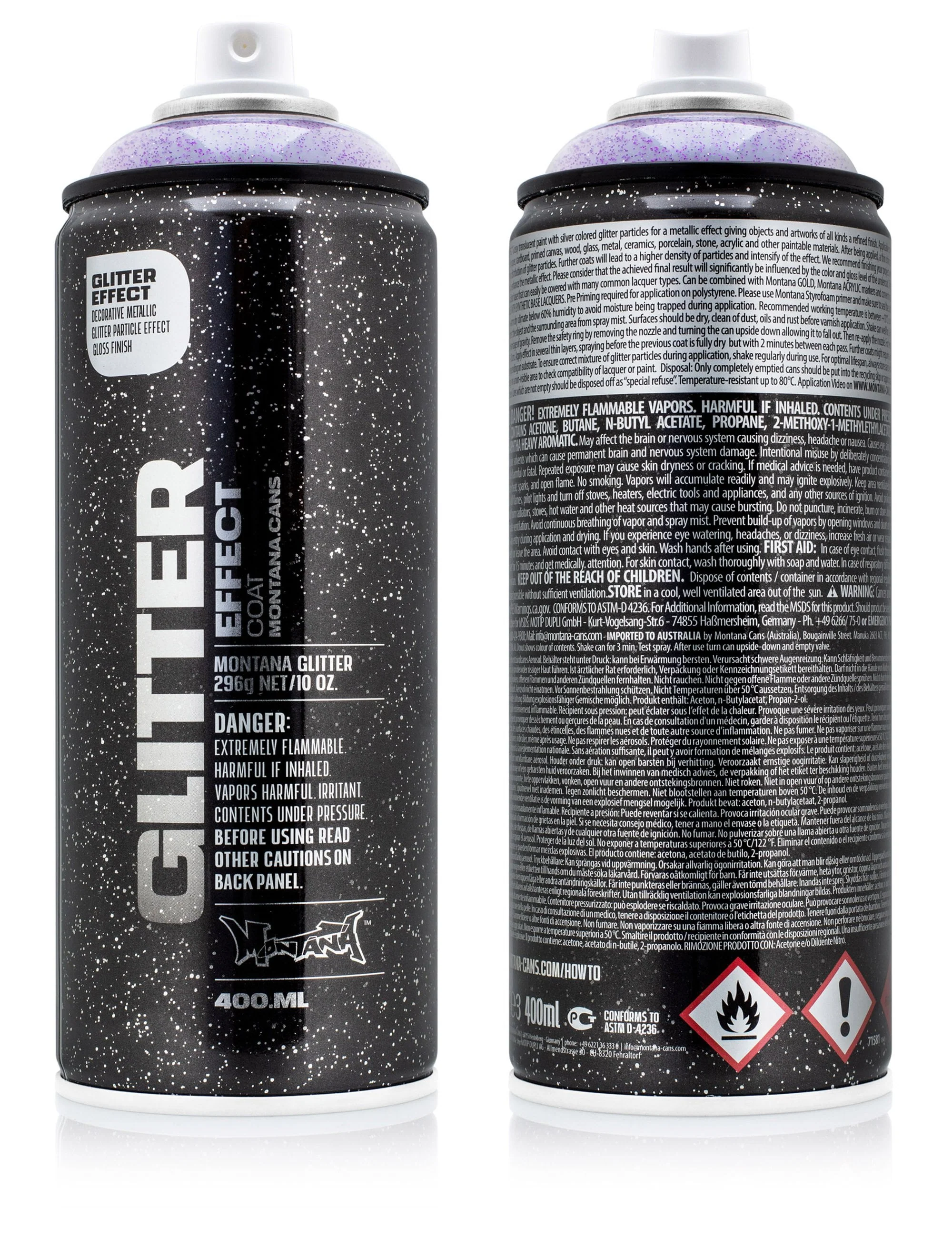 Glitter Effect Spray 400ml - Amethyst