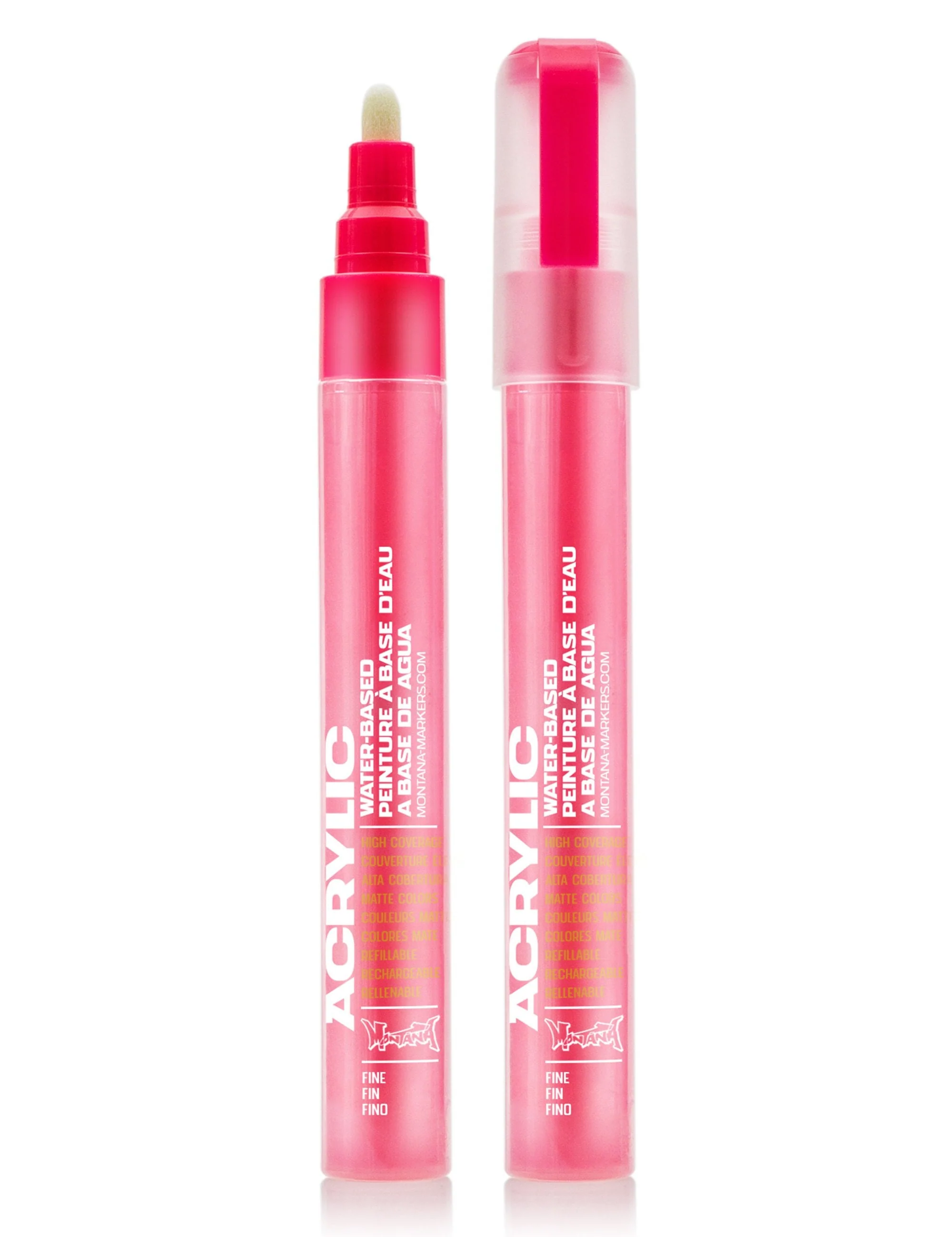 Acrylic Paint Marker 2mm - Flourescent Fire Red F3000