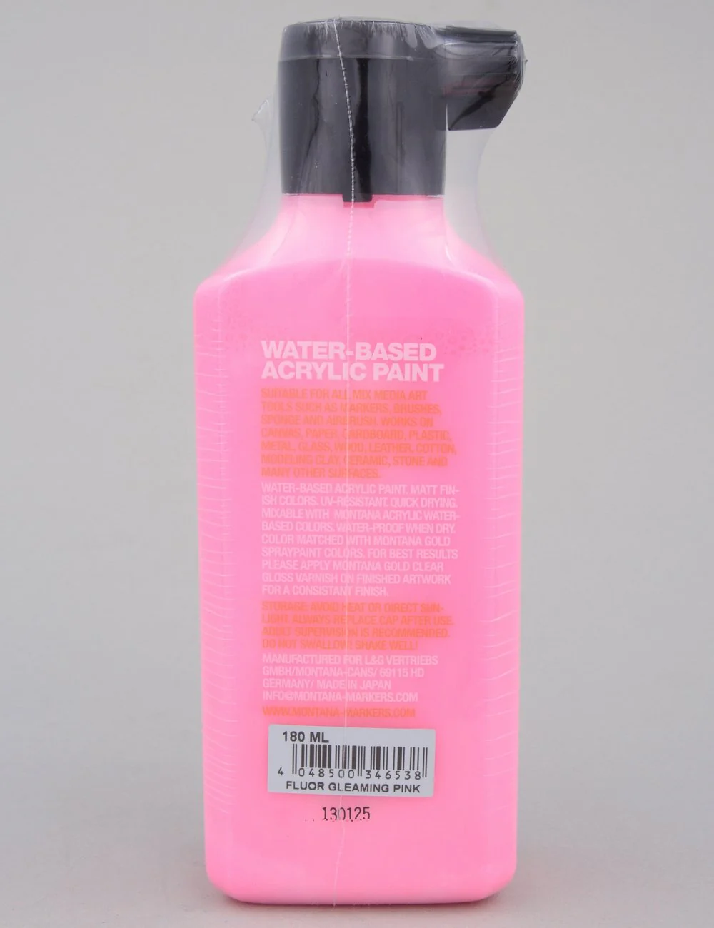 Acrylic Paint Refill 180ml - Fluorescent Gleaming Pink F4000 - Image 2