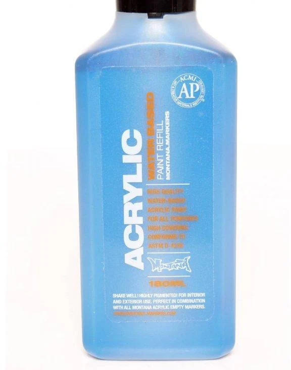 Acrylic Paint Refill 180ml - Shock Blue S5010 - Image 3