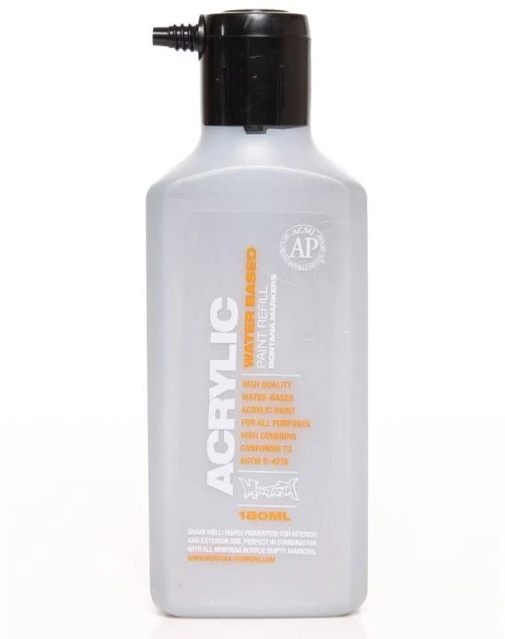 Acrylic Paint Refill 180ml - Silver Matt M1100 - Image 3