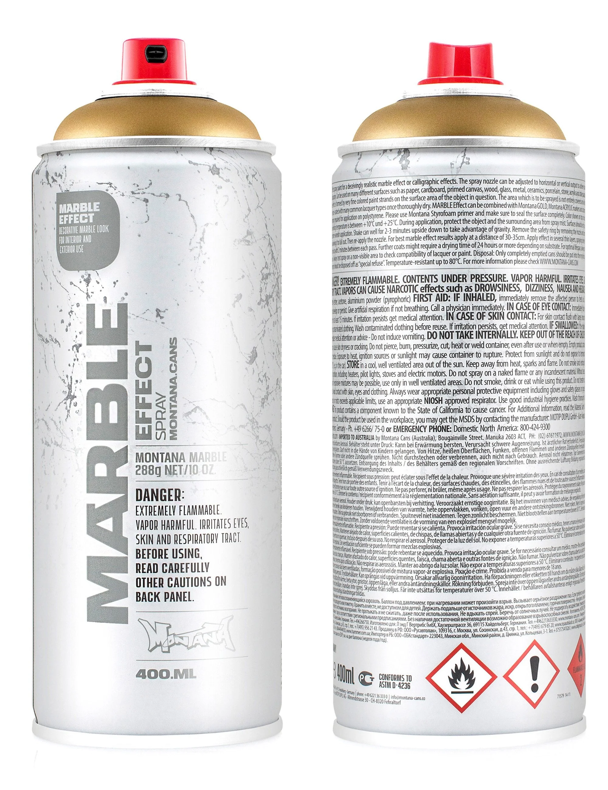 Marble Effect Spray Paint 400ml - Gold EMGOLD