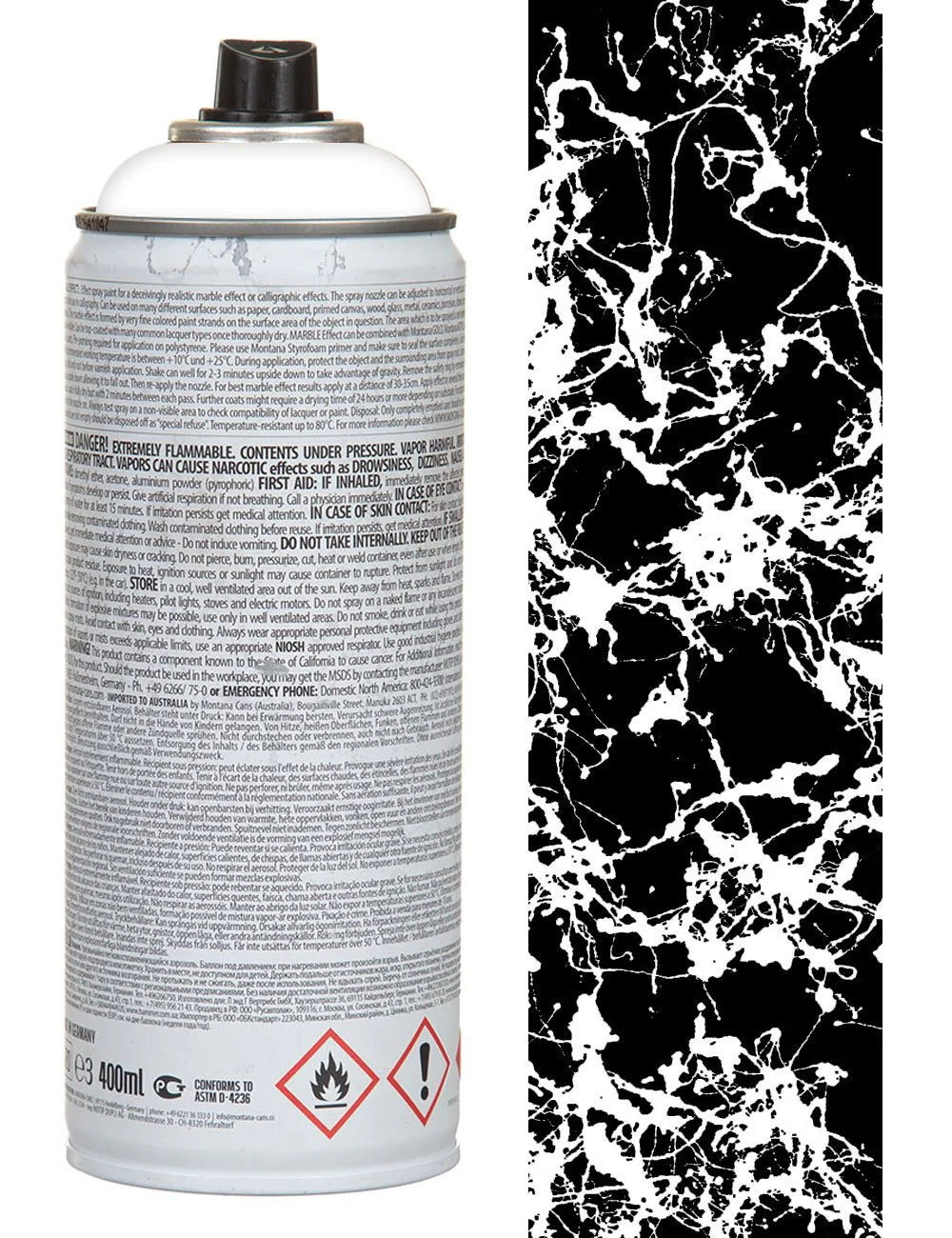 Marble Effect Spray Paint 400ml - White EM9100 - Image 2