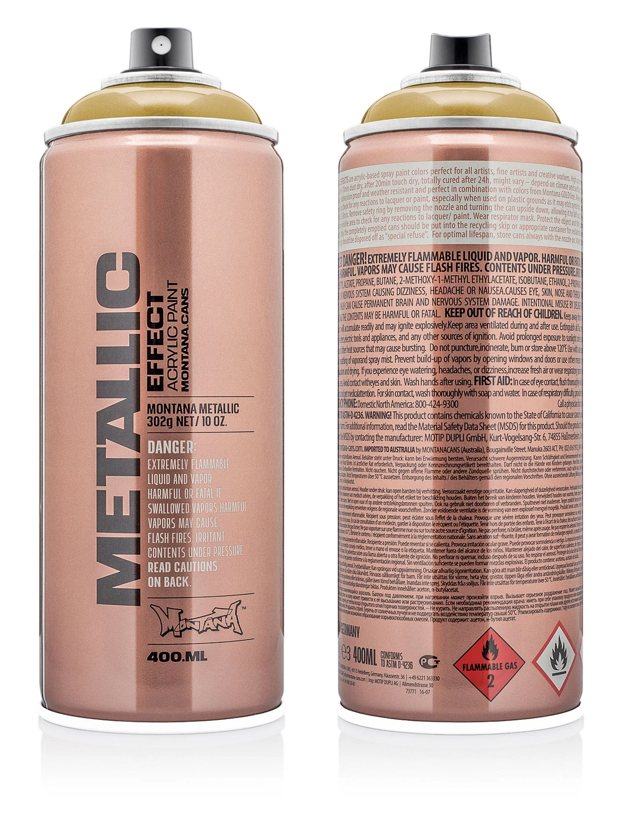 Metallic Effect Spray Paint 400ml - Aztec Gold EMC1030