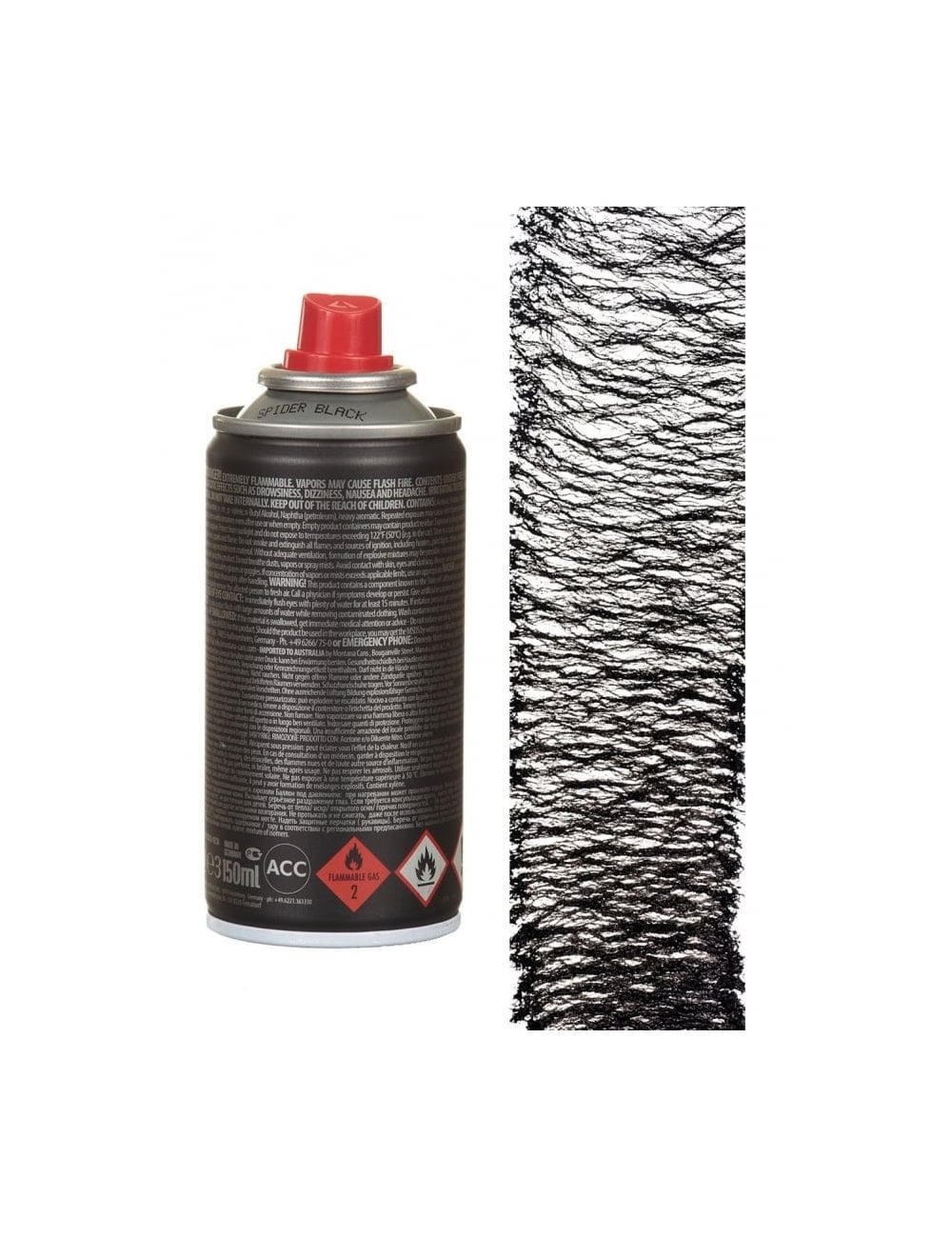 Spider Effect Spray Paint - Black (150ml) - Image 2