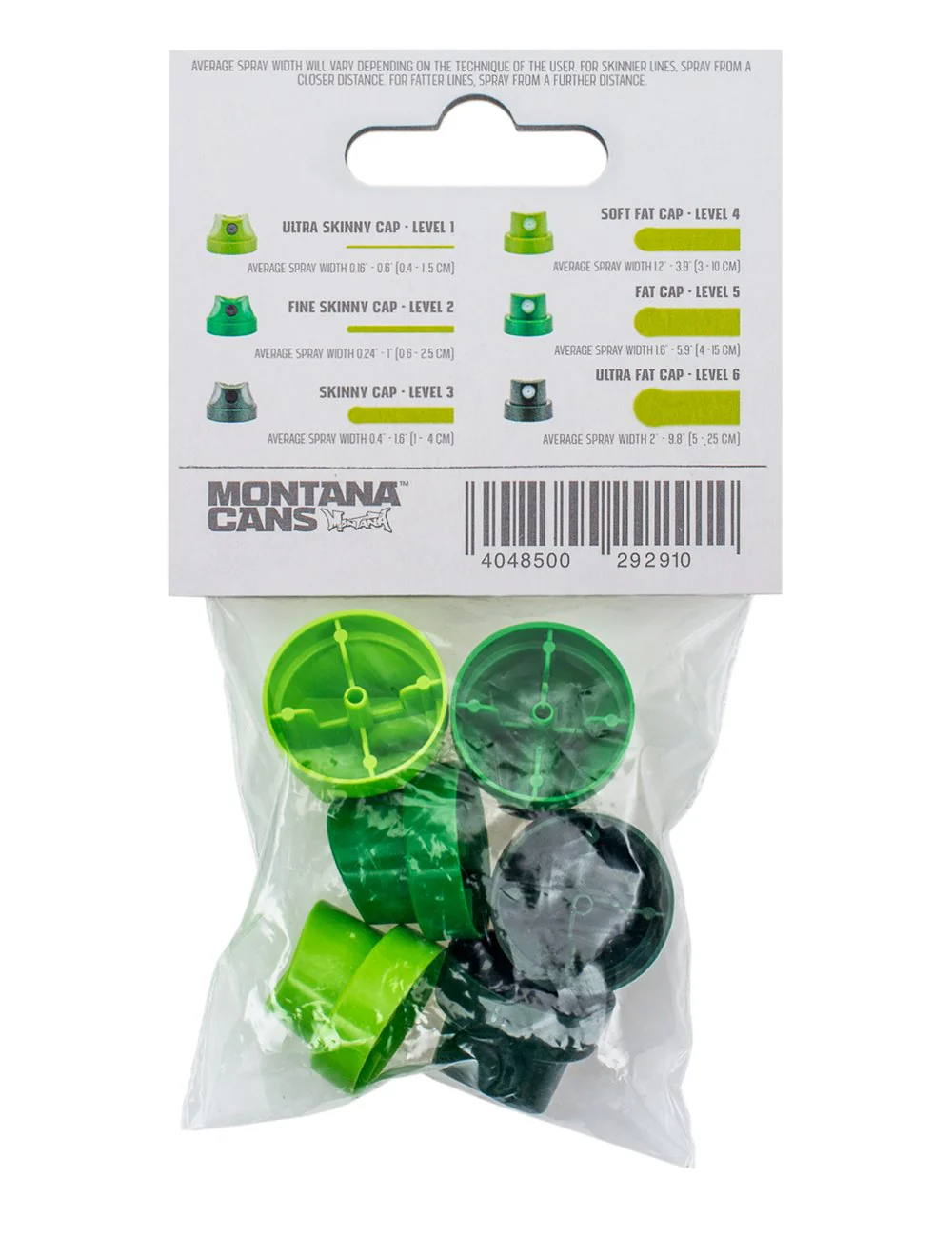 Spray Paint Caps - Level 1-6 Cap Set (6 Pack) - Image 2