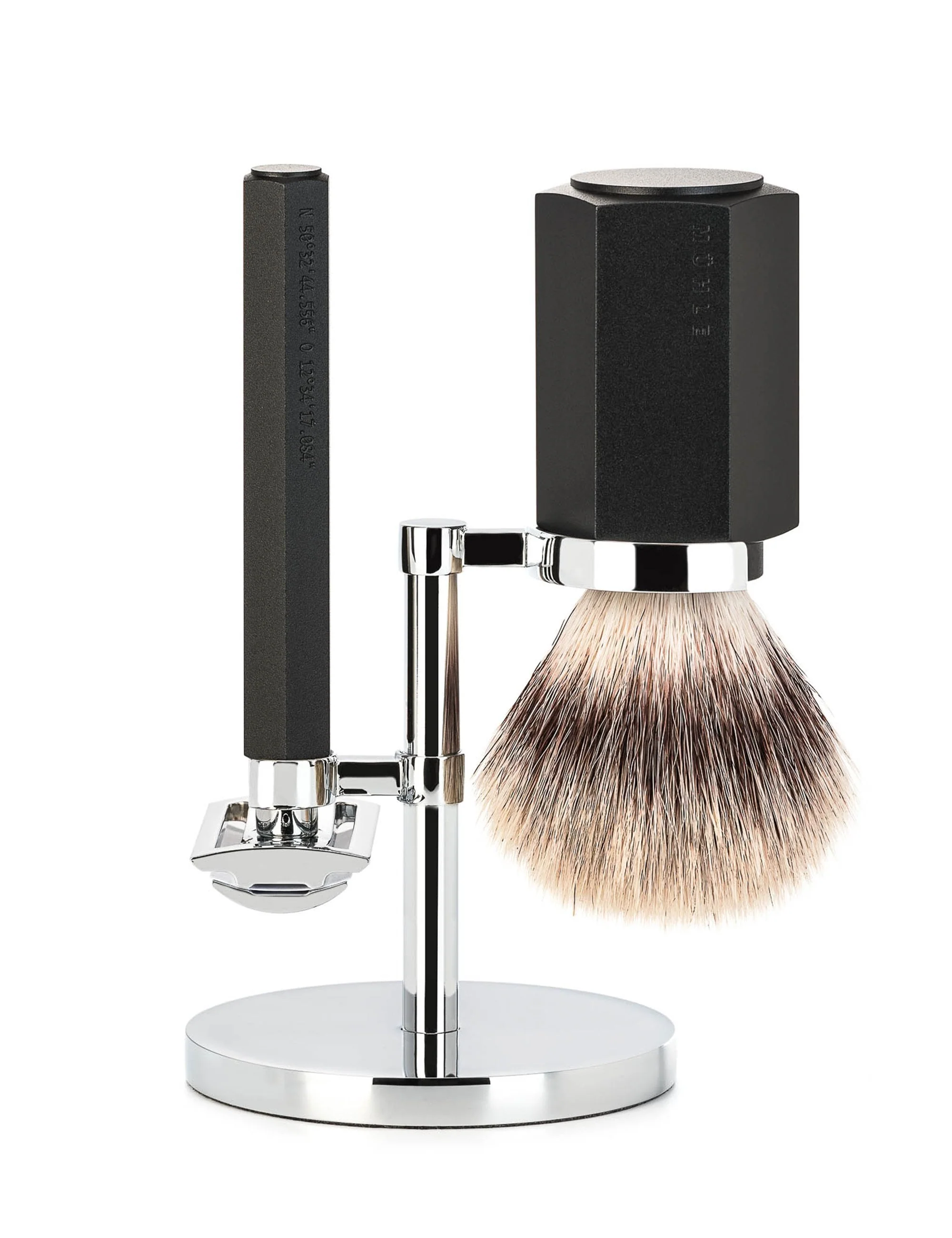 HEXAGON Silvertip Fibre 3-Piece Shaving Set - Graphite - Image 2