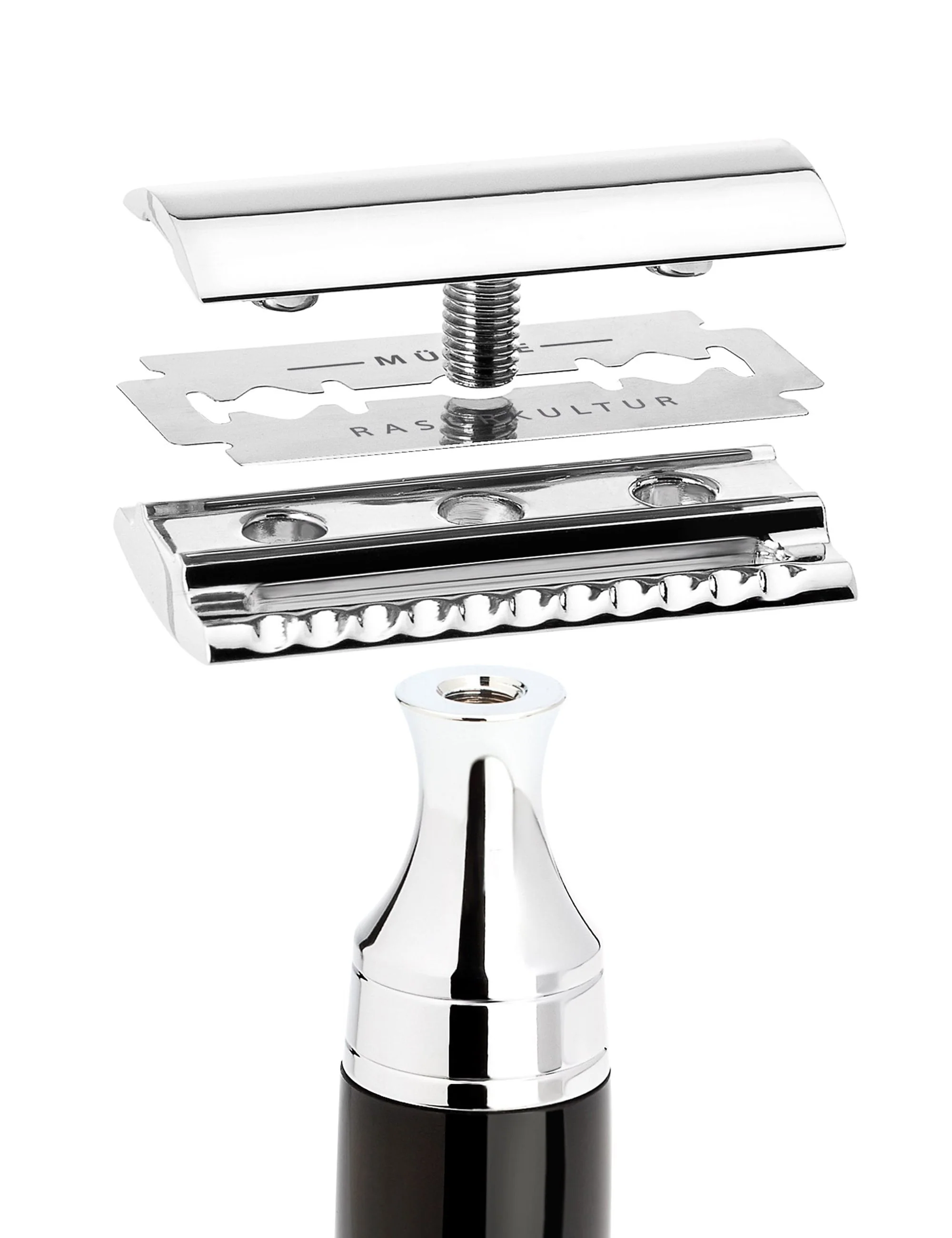 R89 Traditional Safety Razor (Closed Comb) - Chrome - Image 4