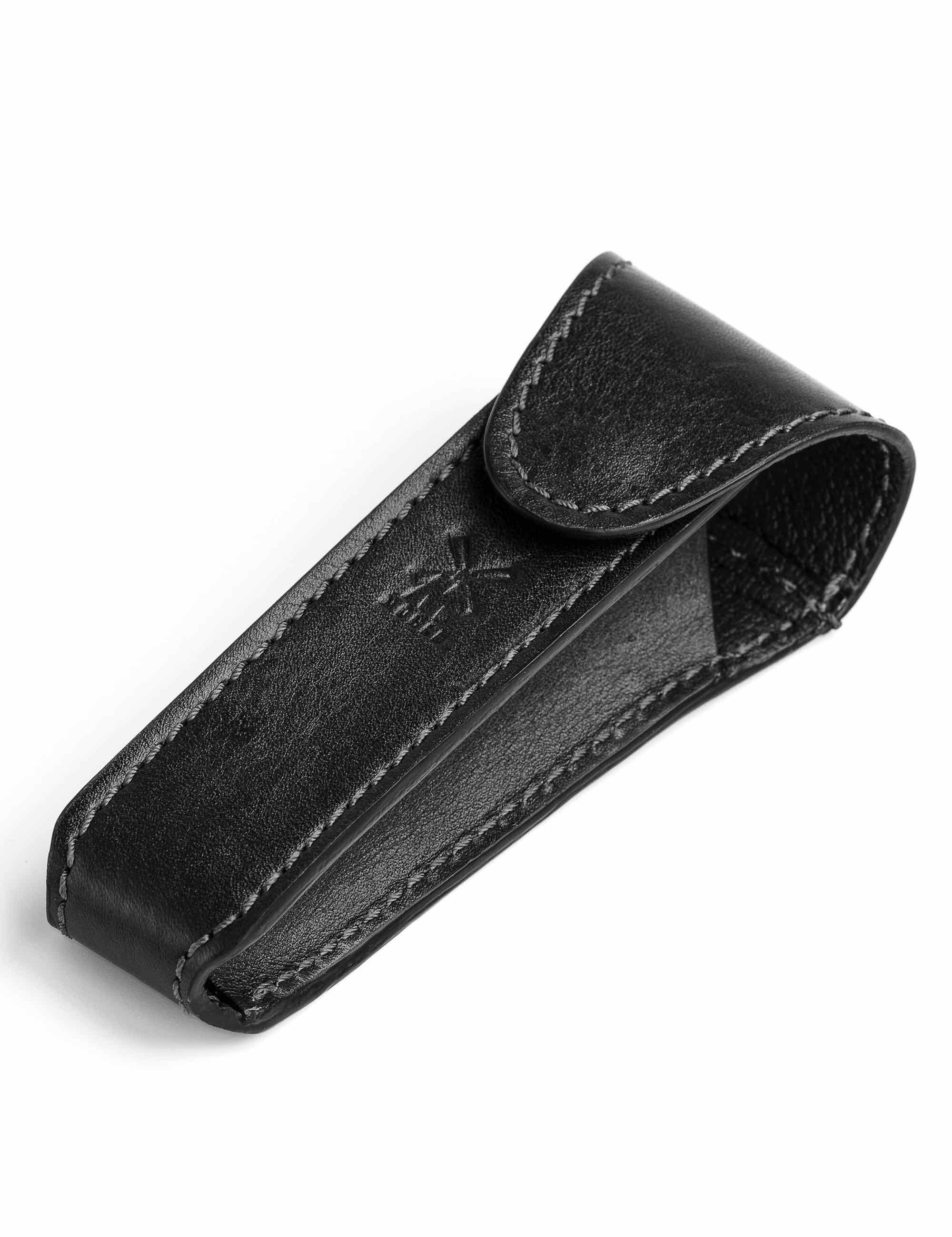 RT6 Leather Safety Razor Travel Pouch - Black - Image 3