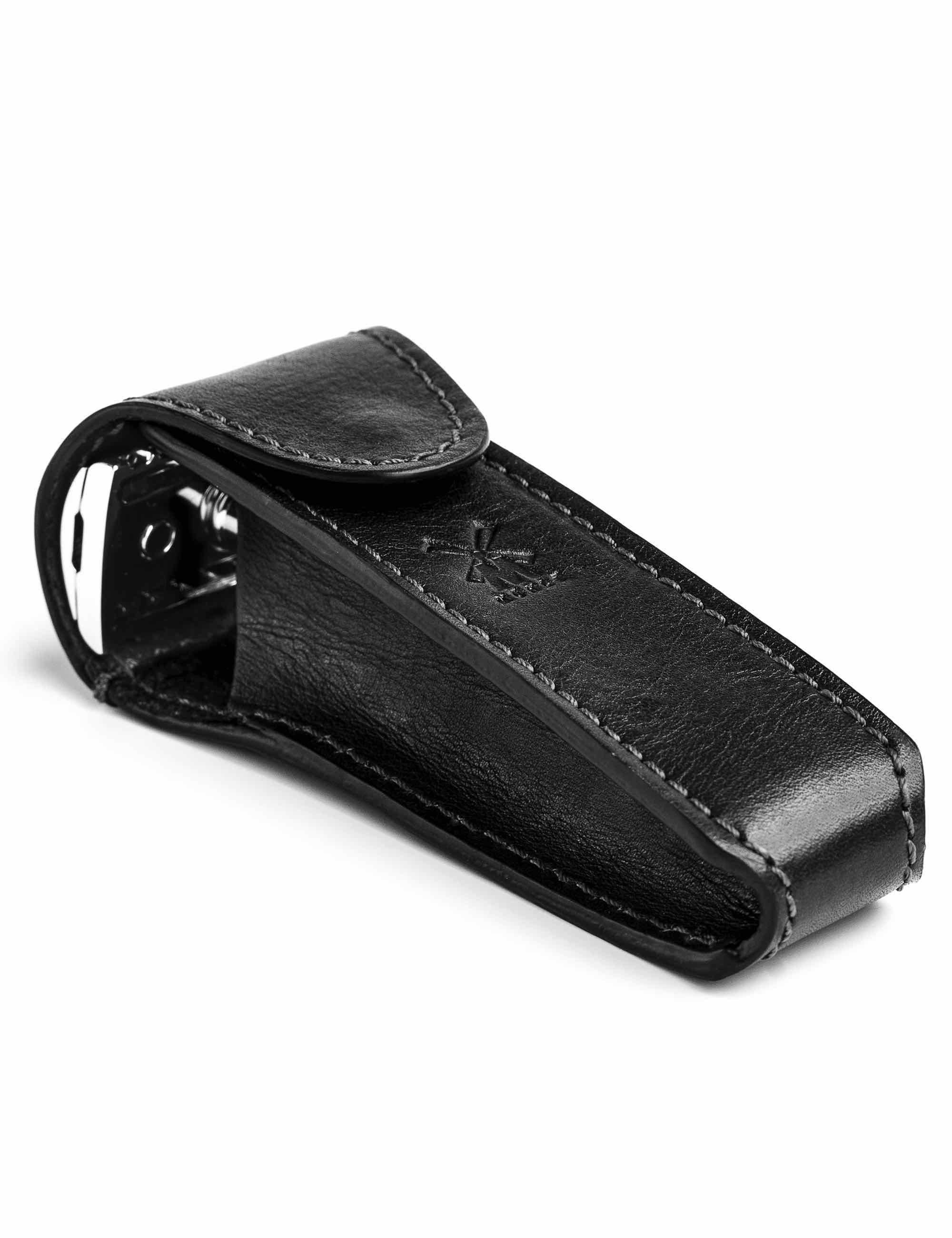 RT6 Leather Safety Razor Travel Pouch - Black - Image 4