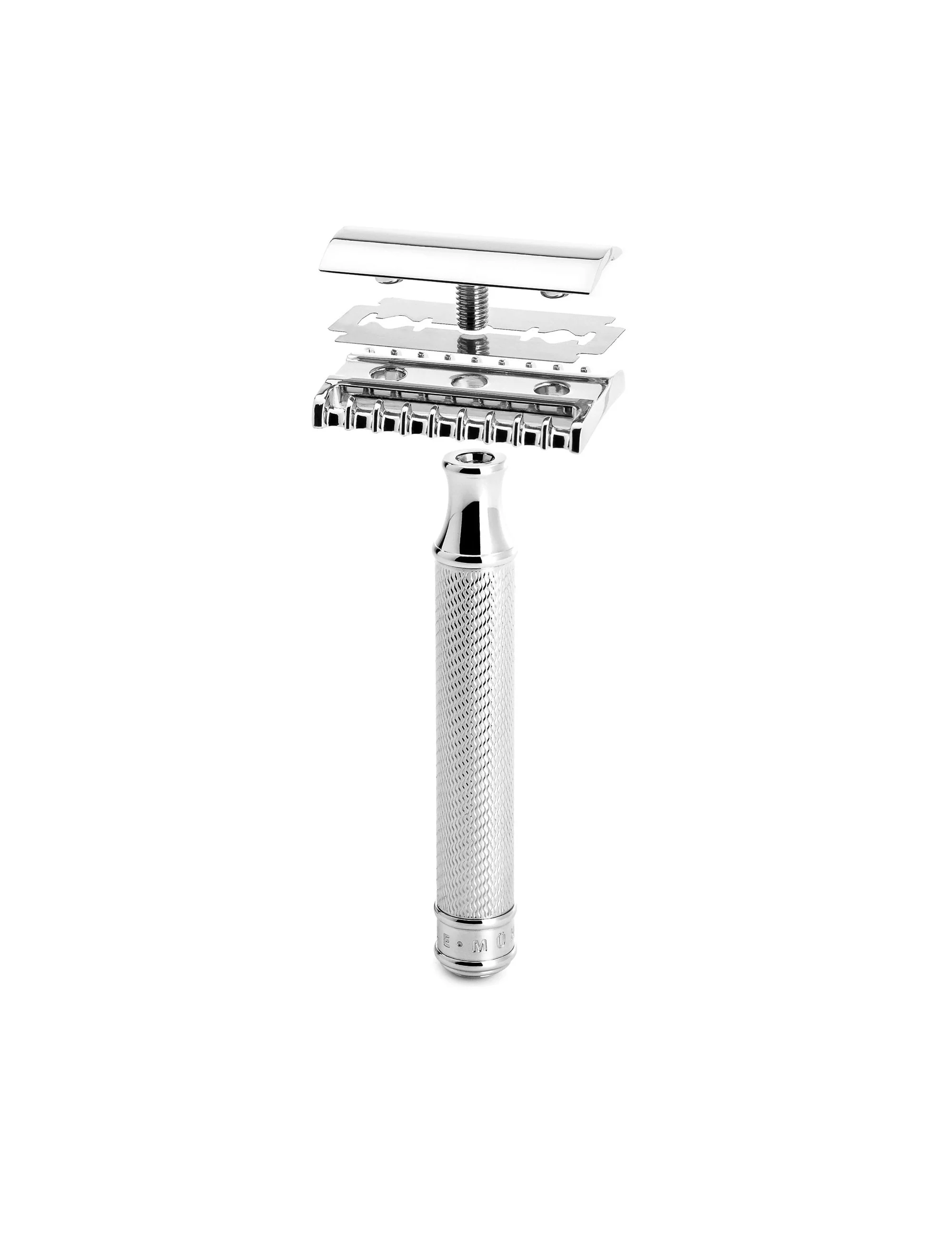 Silvertip Badger Safety Razor 3-Piece Shaving Set (Open Comb) - Chrome - Image 4