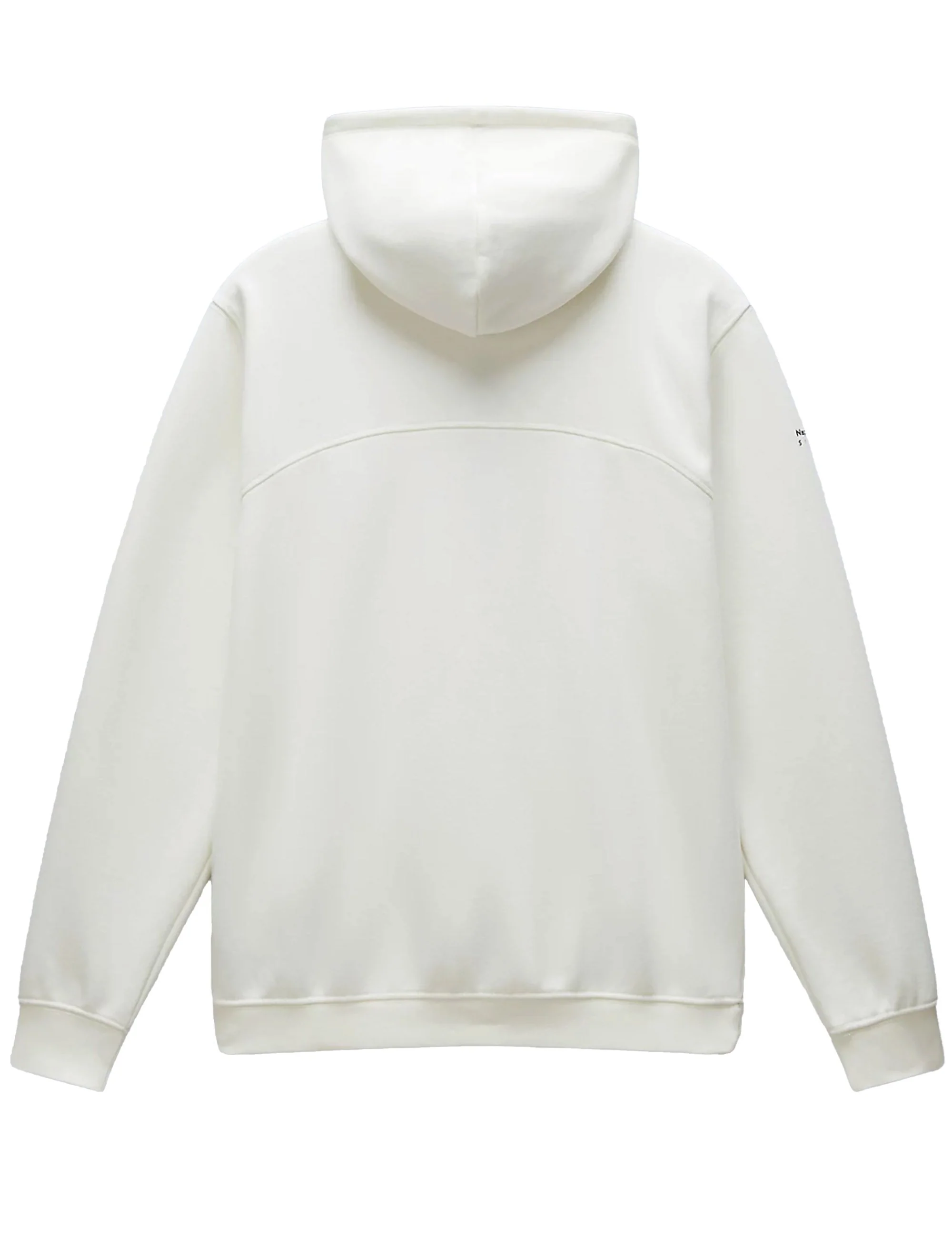 Badge Half Zip Hooded Sweat - White Heron - Image 3