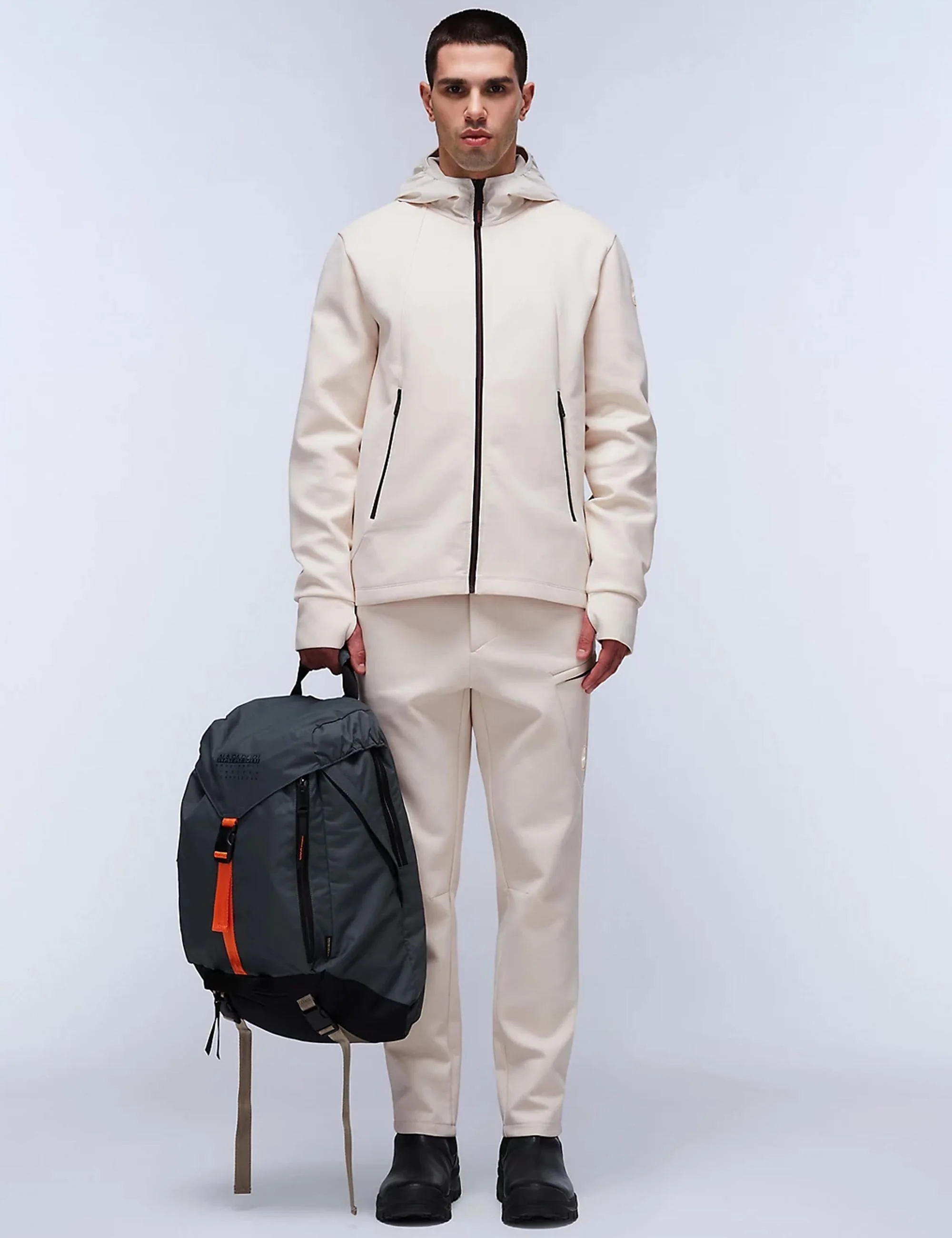 Lys Full Zip Hooded Jacket - Beige Dimity - Image 7