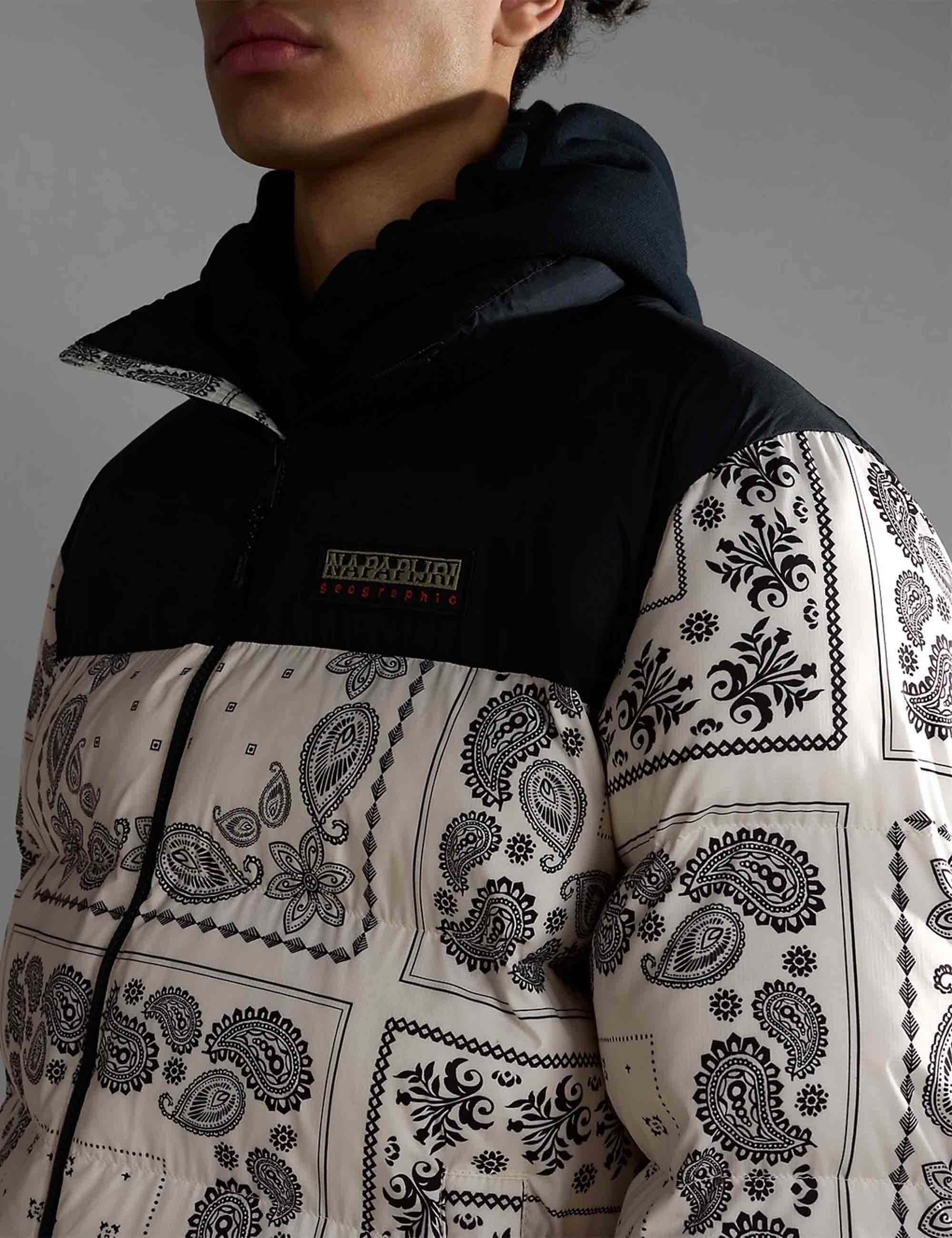 Paisley Puffer Jacket - White - Image 2