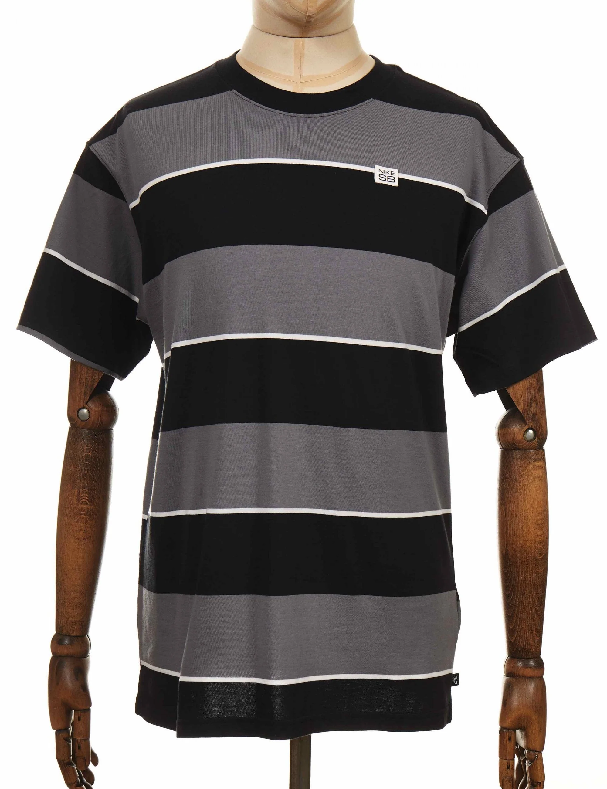 Striped Skate T-Shirt - Black/Grey