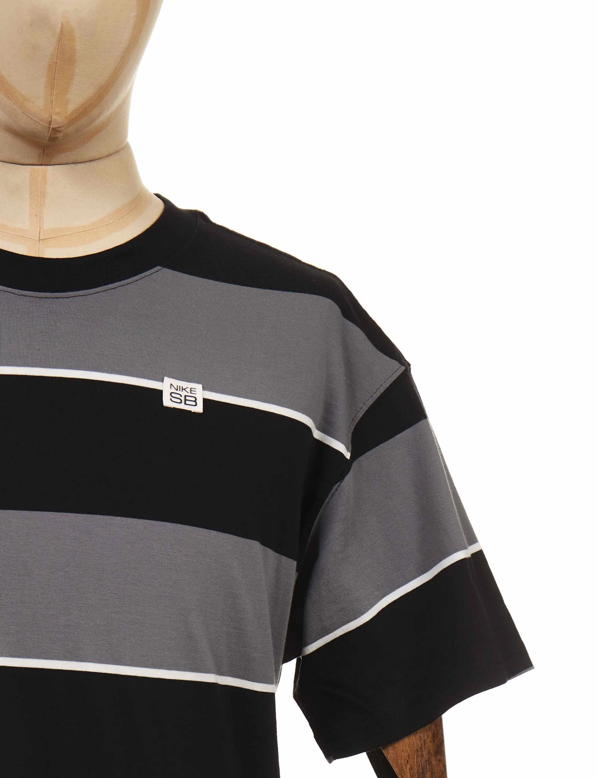 Striped Skate T-Shirt - Black/Grey - Image 3