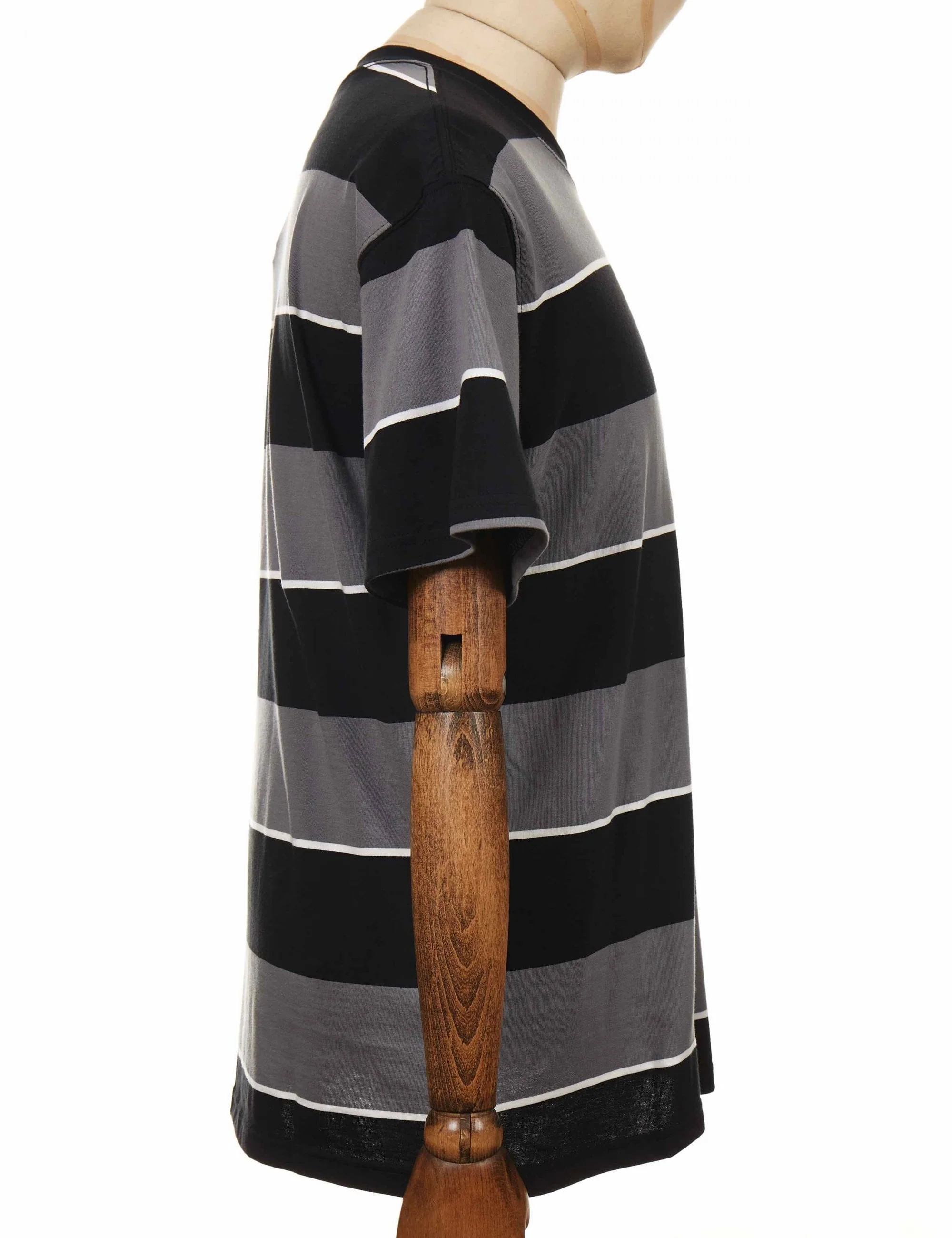 Striped Skate T-Shirt - Black/Grey - Image 5
