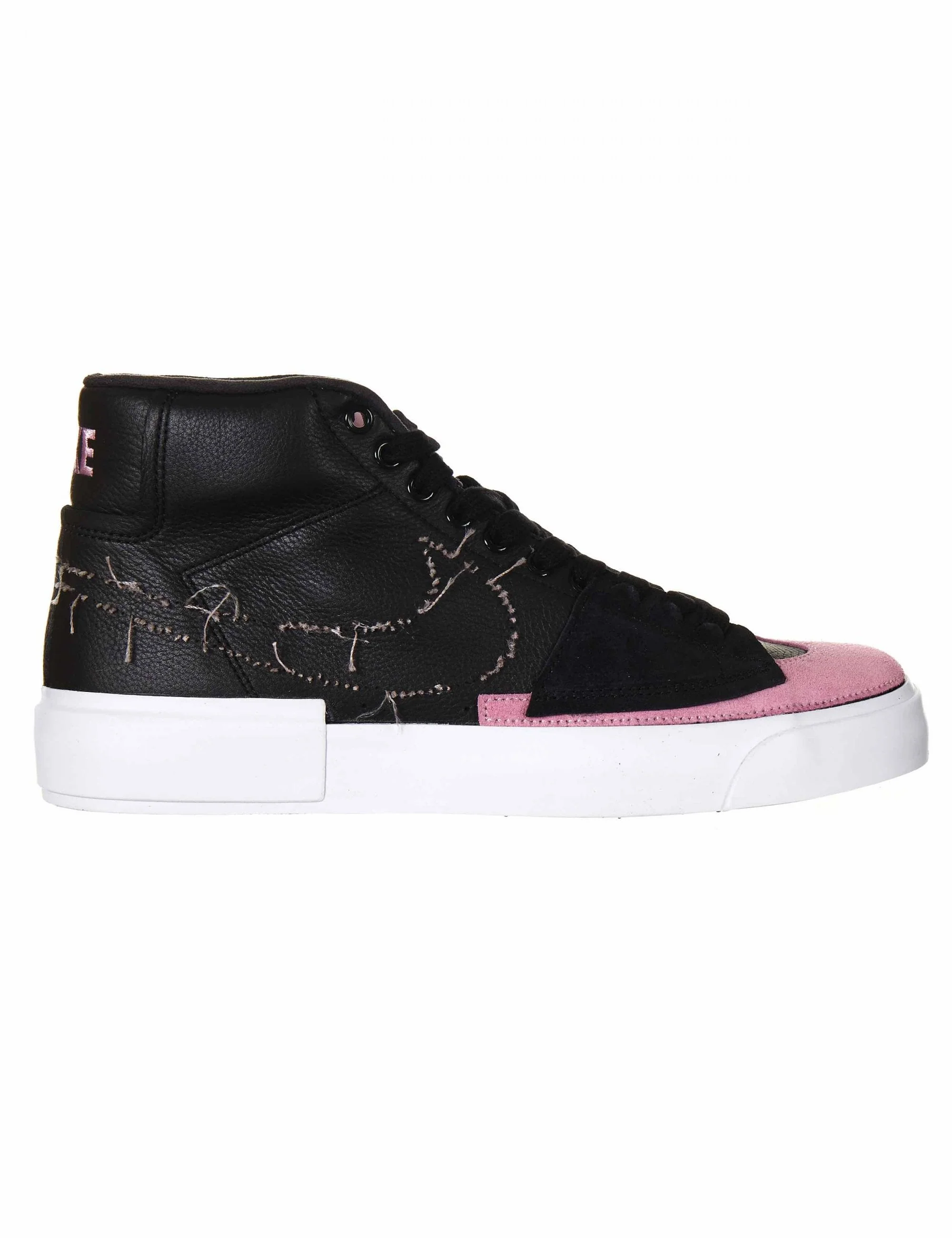 Zoom Blazer Mid Edge Trainers - Black/Pink-Rise - Image 2