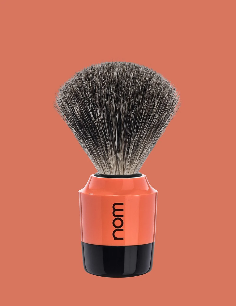 Marten Pure Badger Shaving Brush - Coral/Black - Image 2