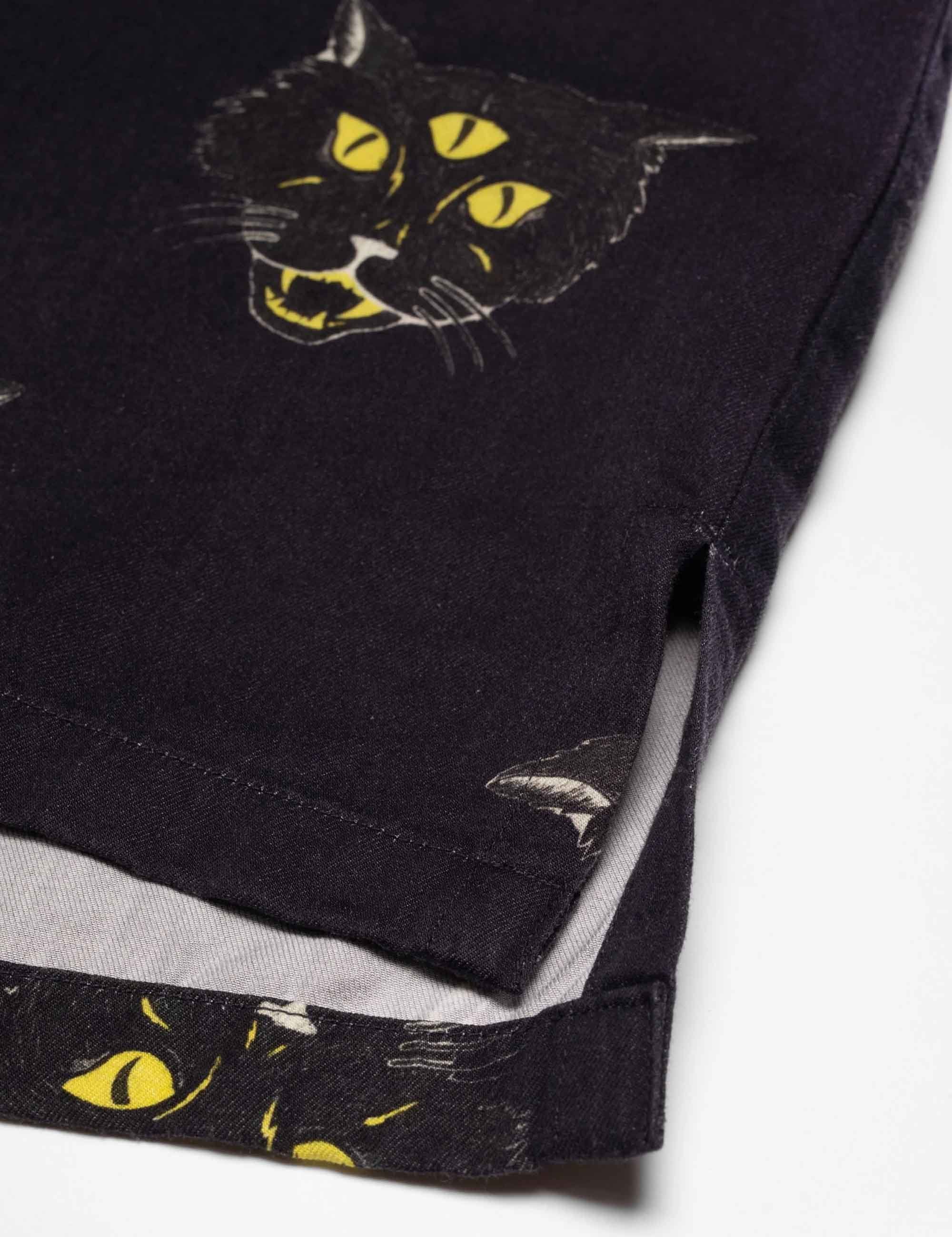 Arvid Cat Hawaii Shirt - Anthracite - Image 2