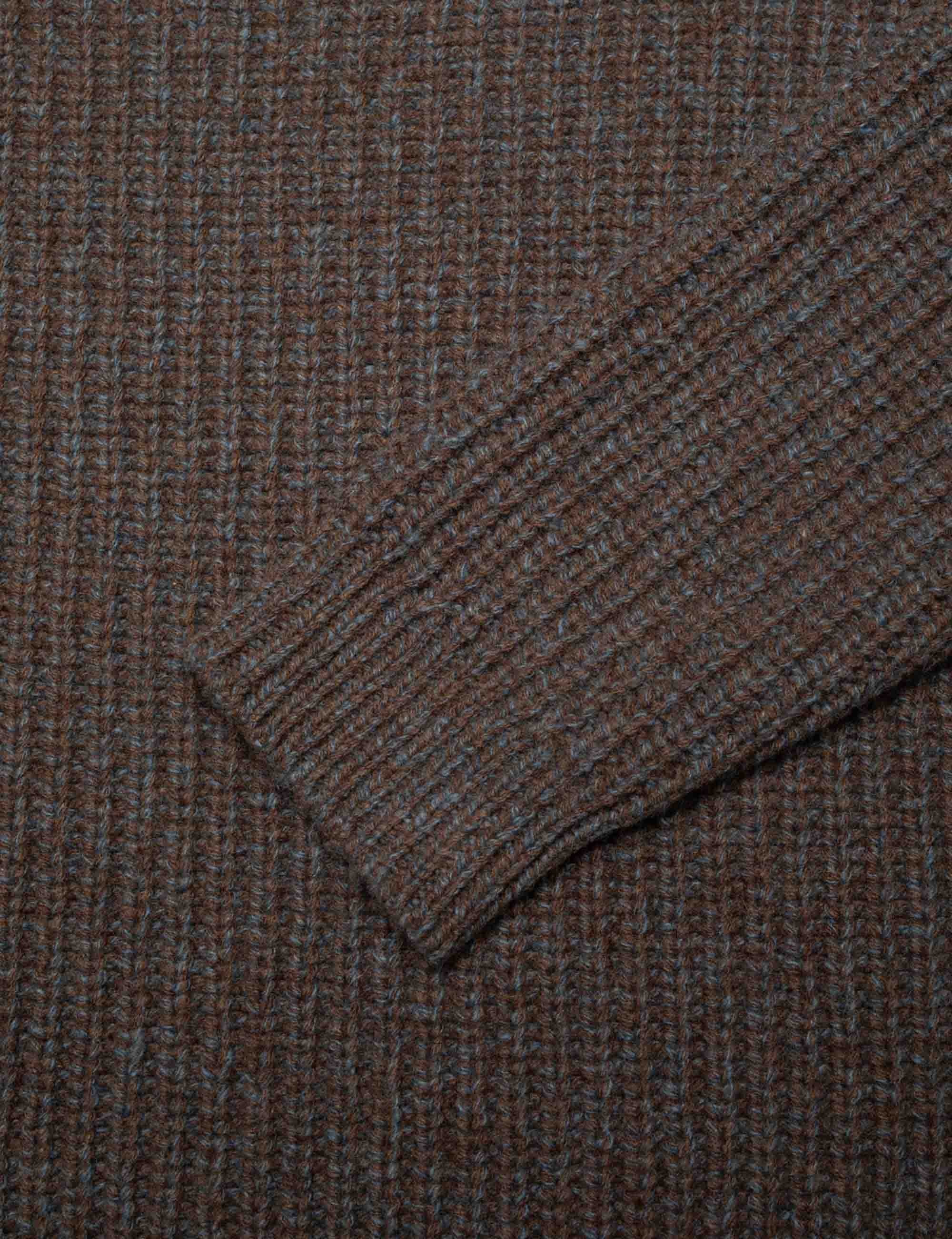 August Chunky Crew Neck Knit - Brown - Image 6