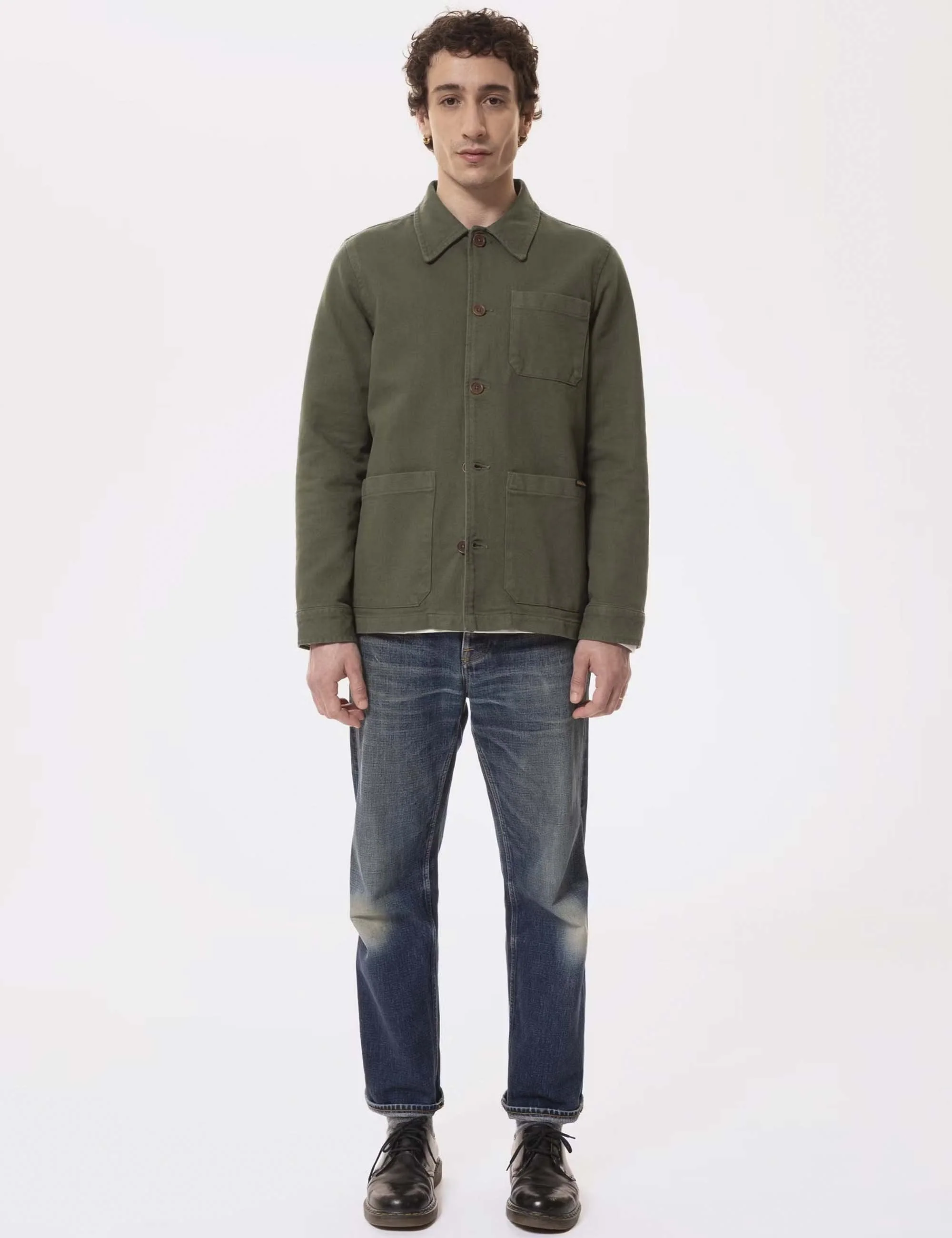 Barney Worker Jacket - Olive - Image 3
