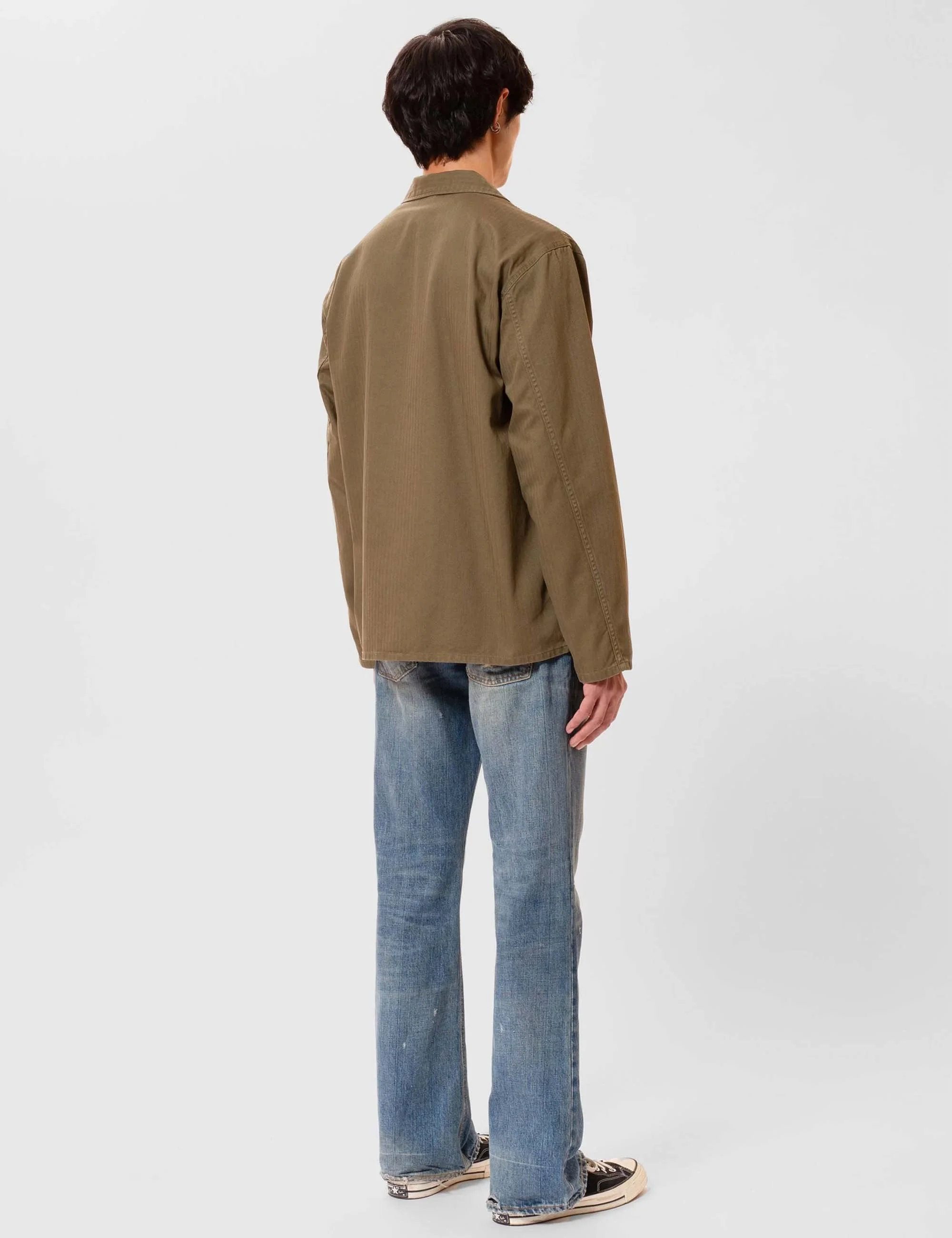 Buddy Herringbone Chore Jacket - Olive - Image 4