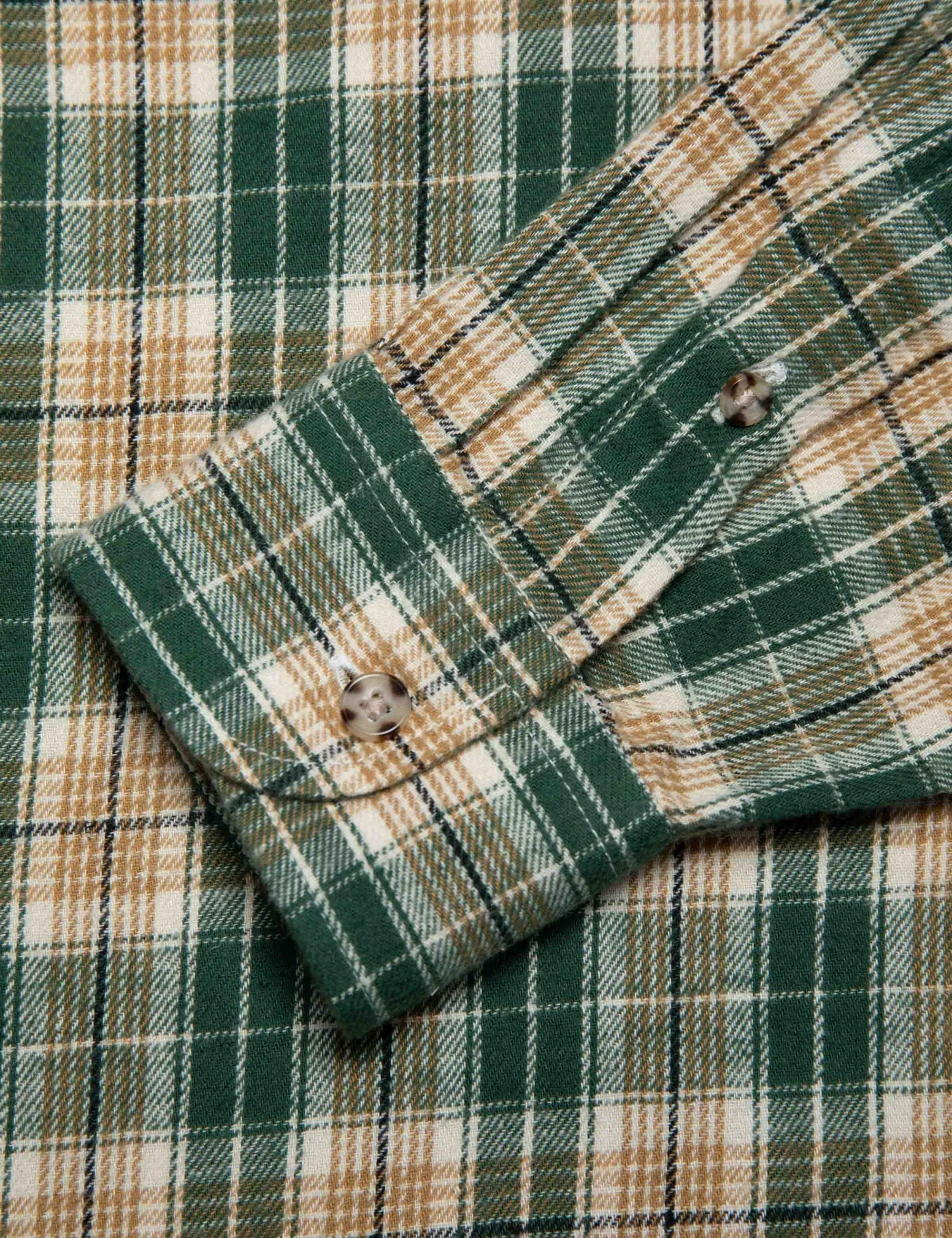 Julian Farm Check Shirt - Racing Green - Image 5