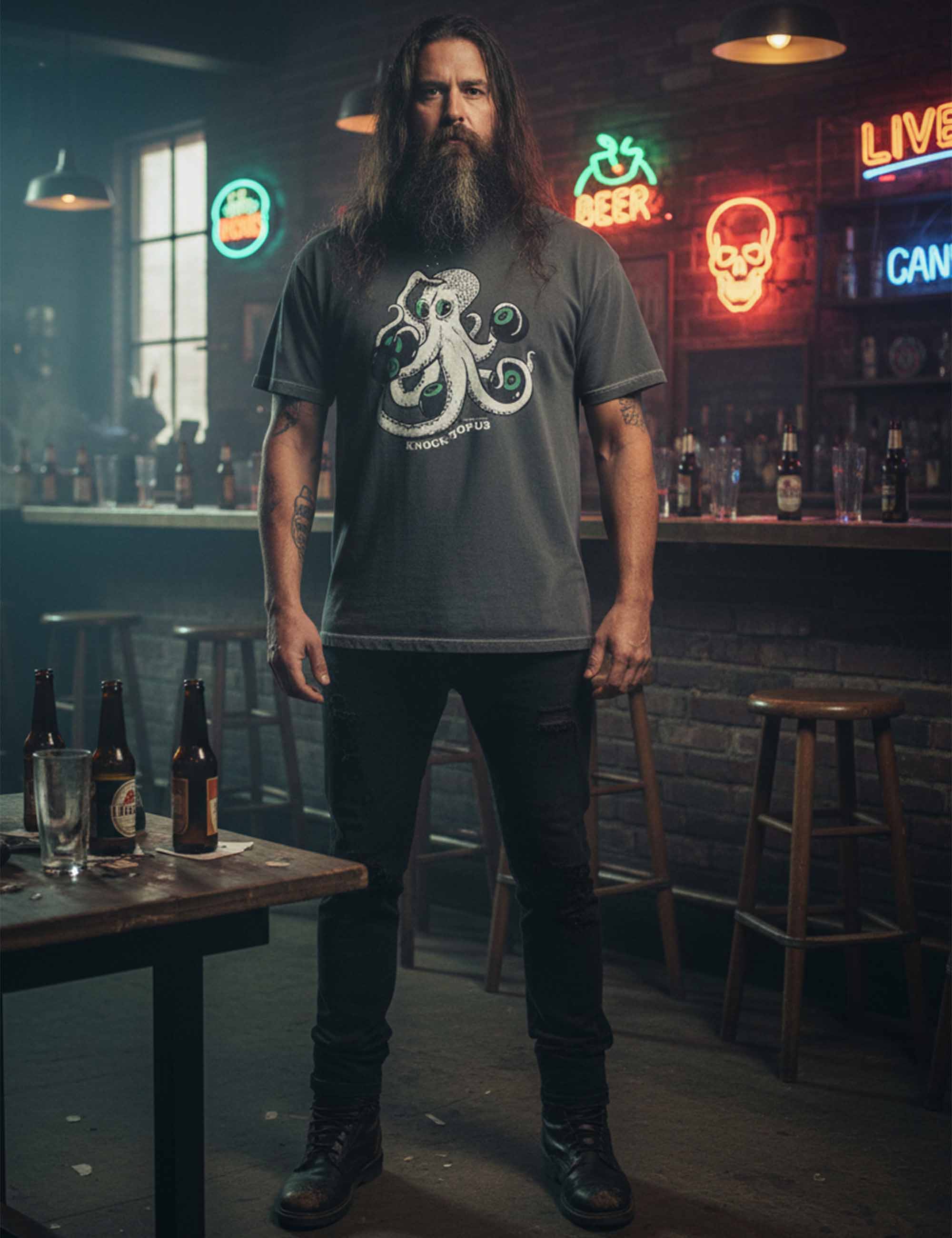 Koffe Knock-Topus T-Shirt - Anthracite - Image 2