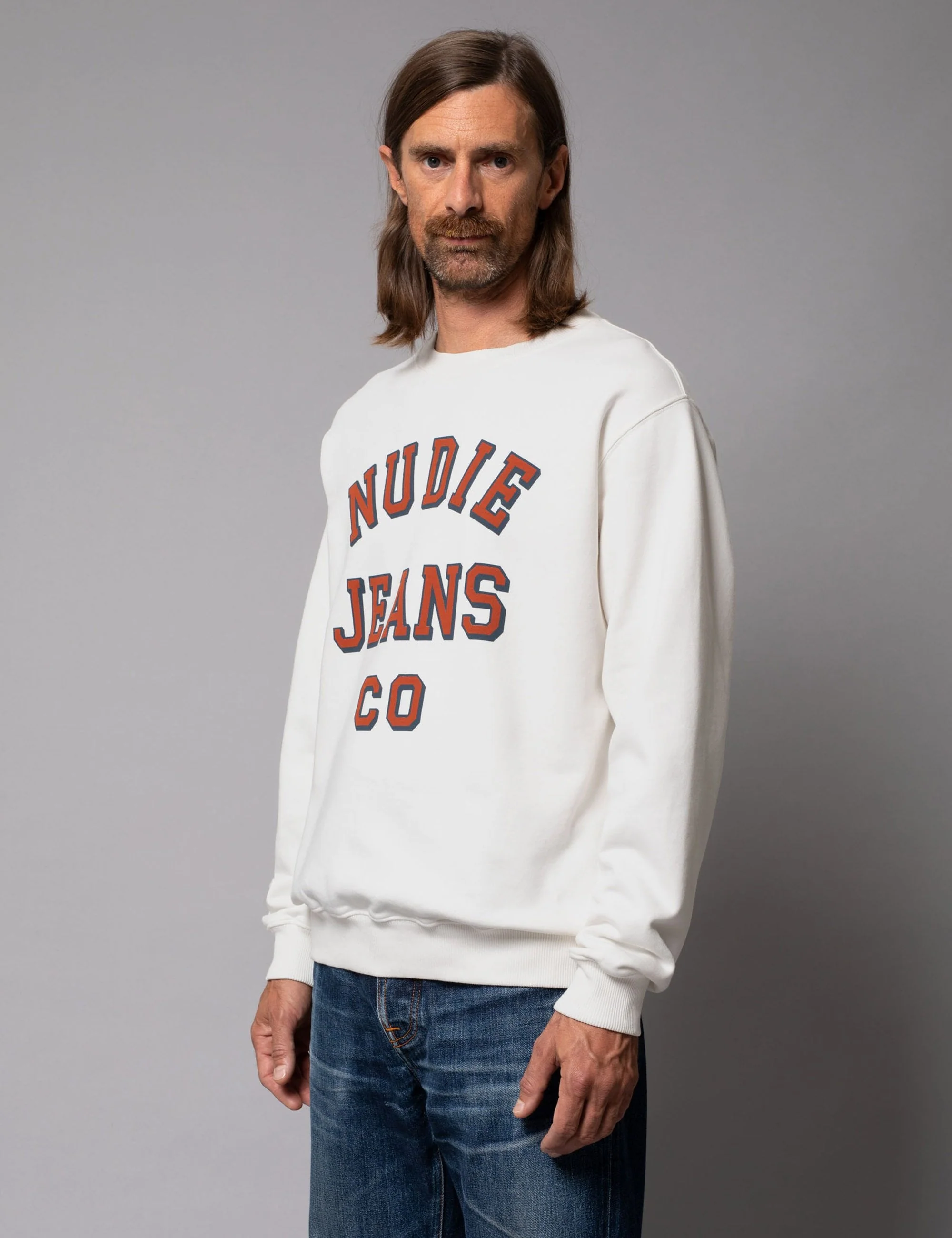 Lasse Crew Sweat - Chalk White - Image 3