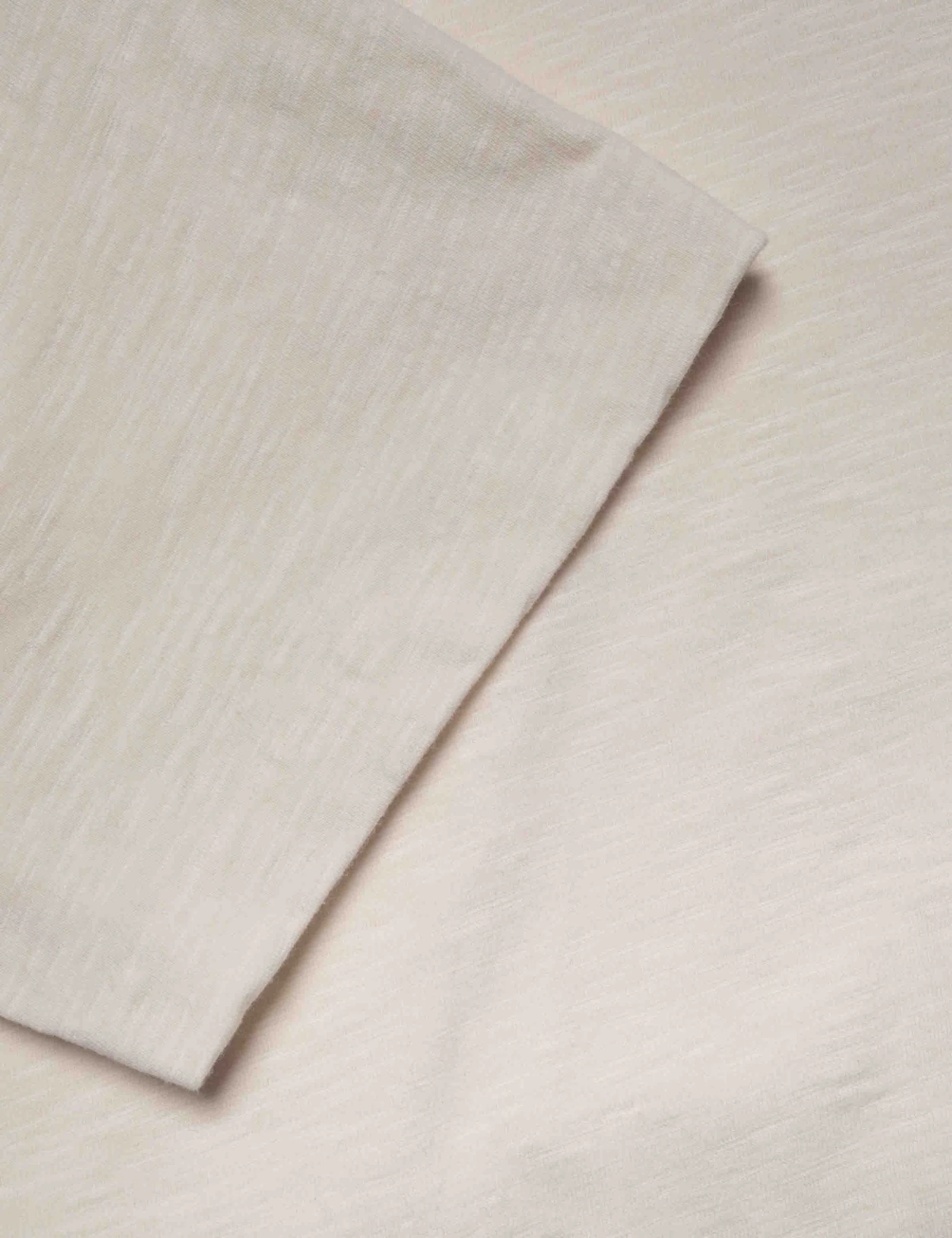 Roy Heavy Slub T-Shirt - Ecru - Image 4