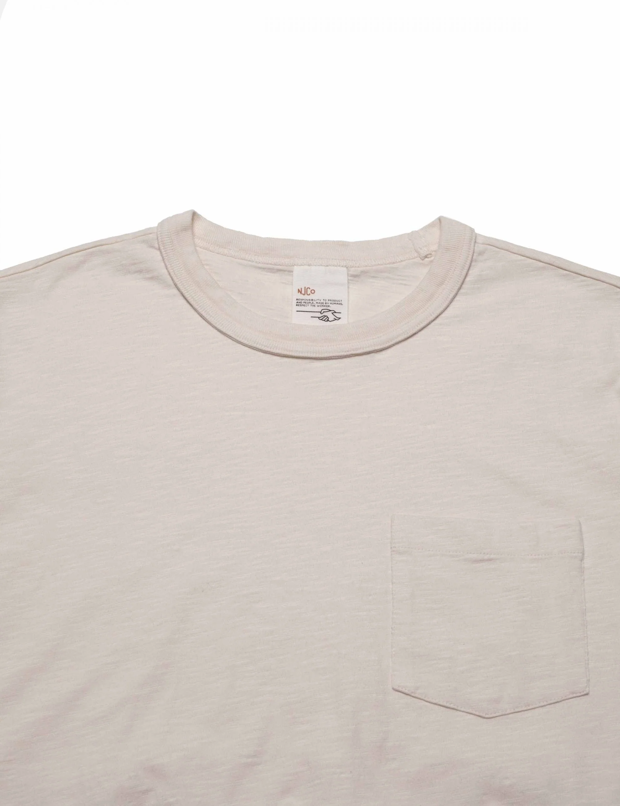 Roy Heavy Slub T-Shirt - Ecru - Image 5