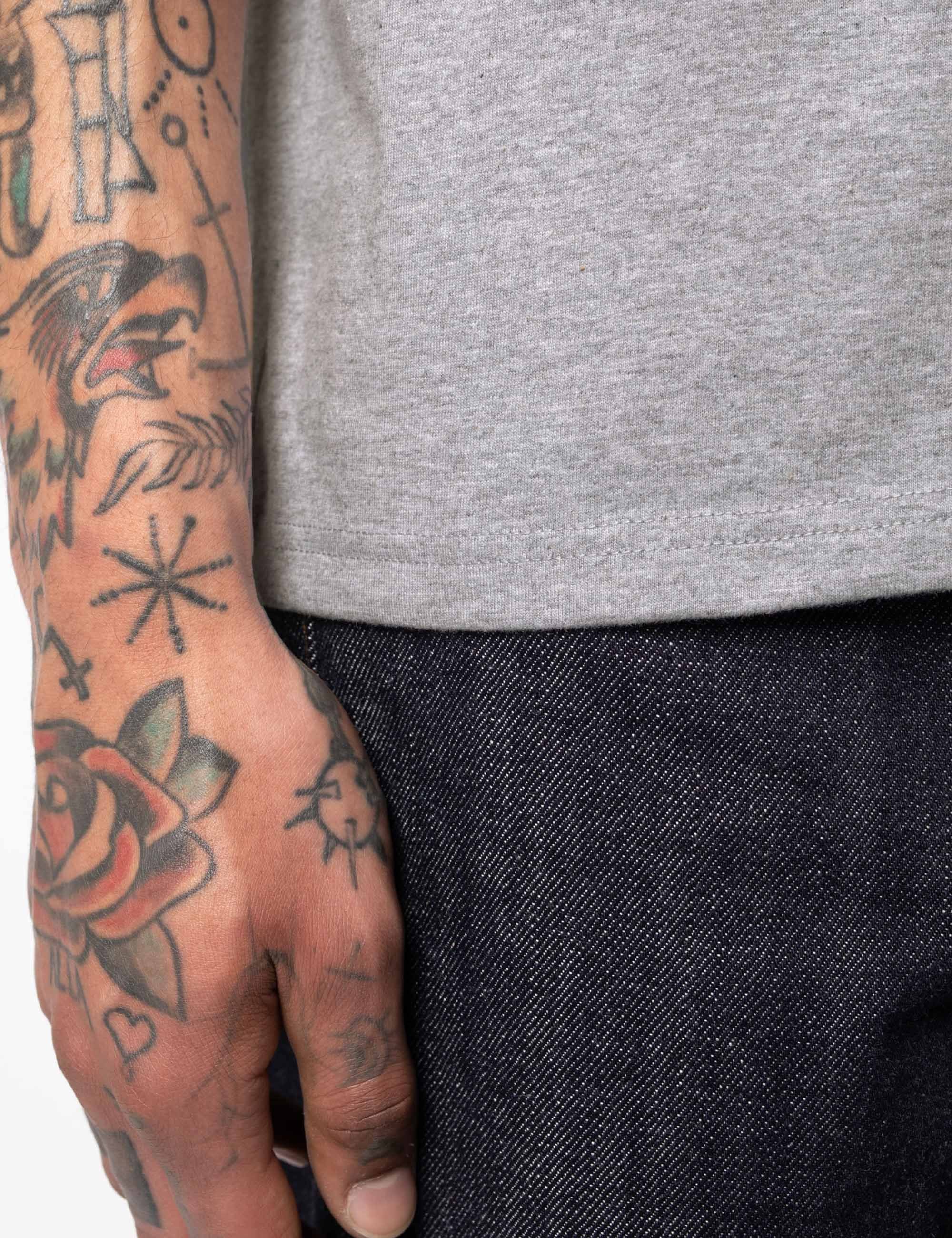 Roy Logo T-Shirt - Grey Melange - Image 9
