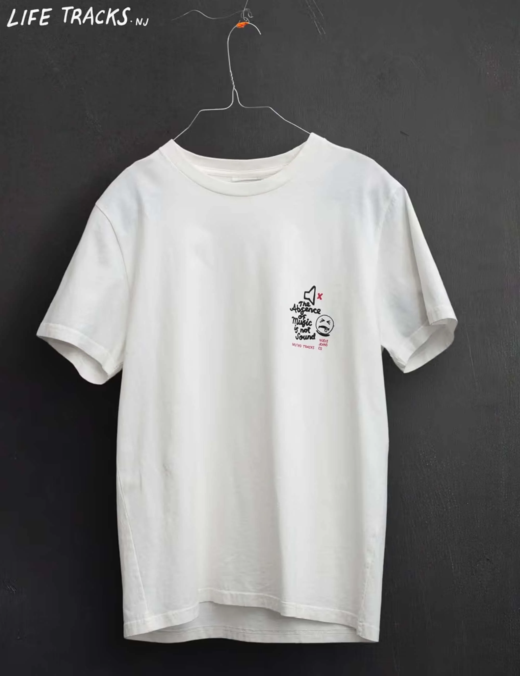 Roy Muted Tracks T-Shirt - Chalk White