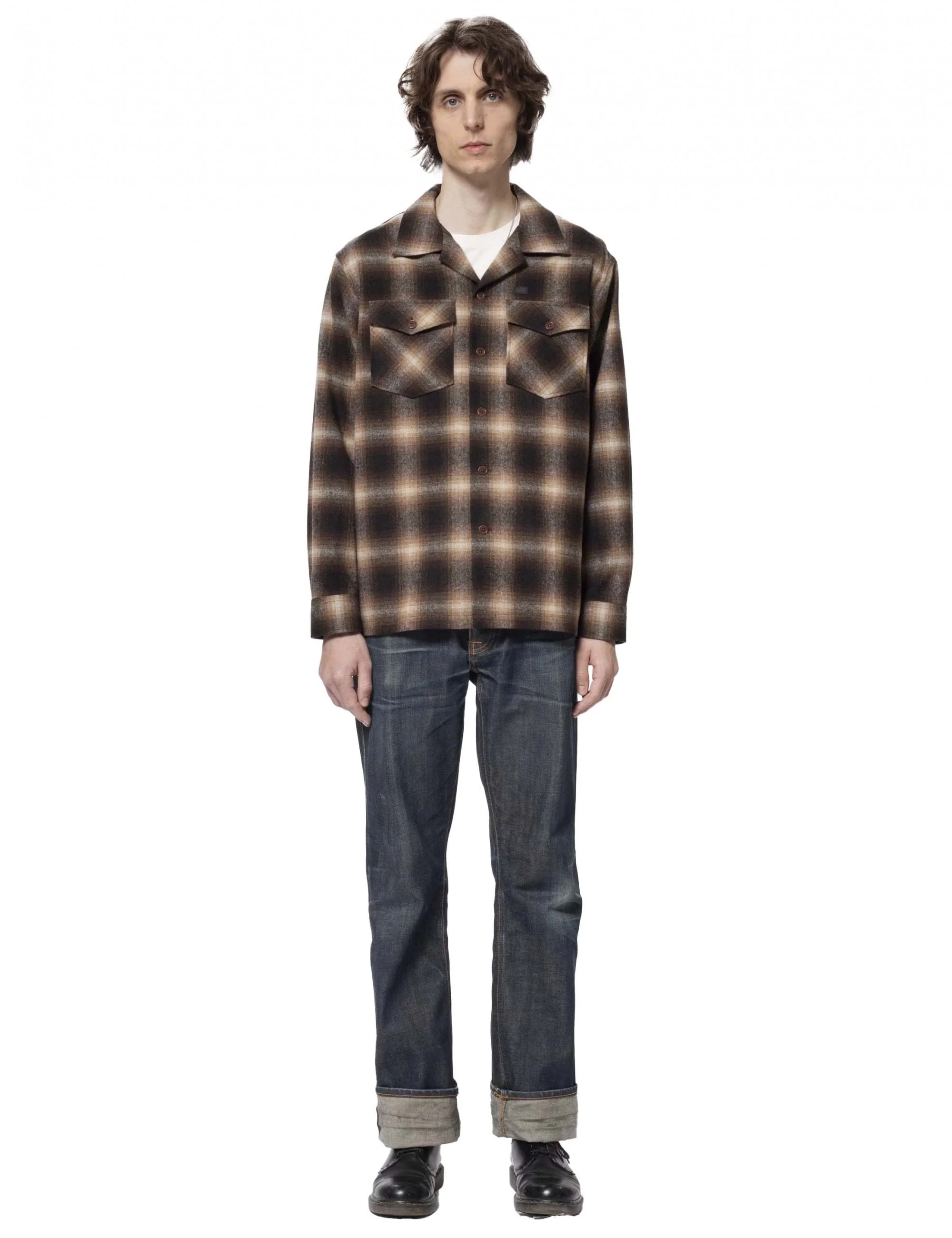 Vince Check Shirt - Brown/Beige - Image 2