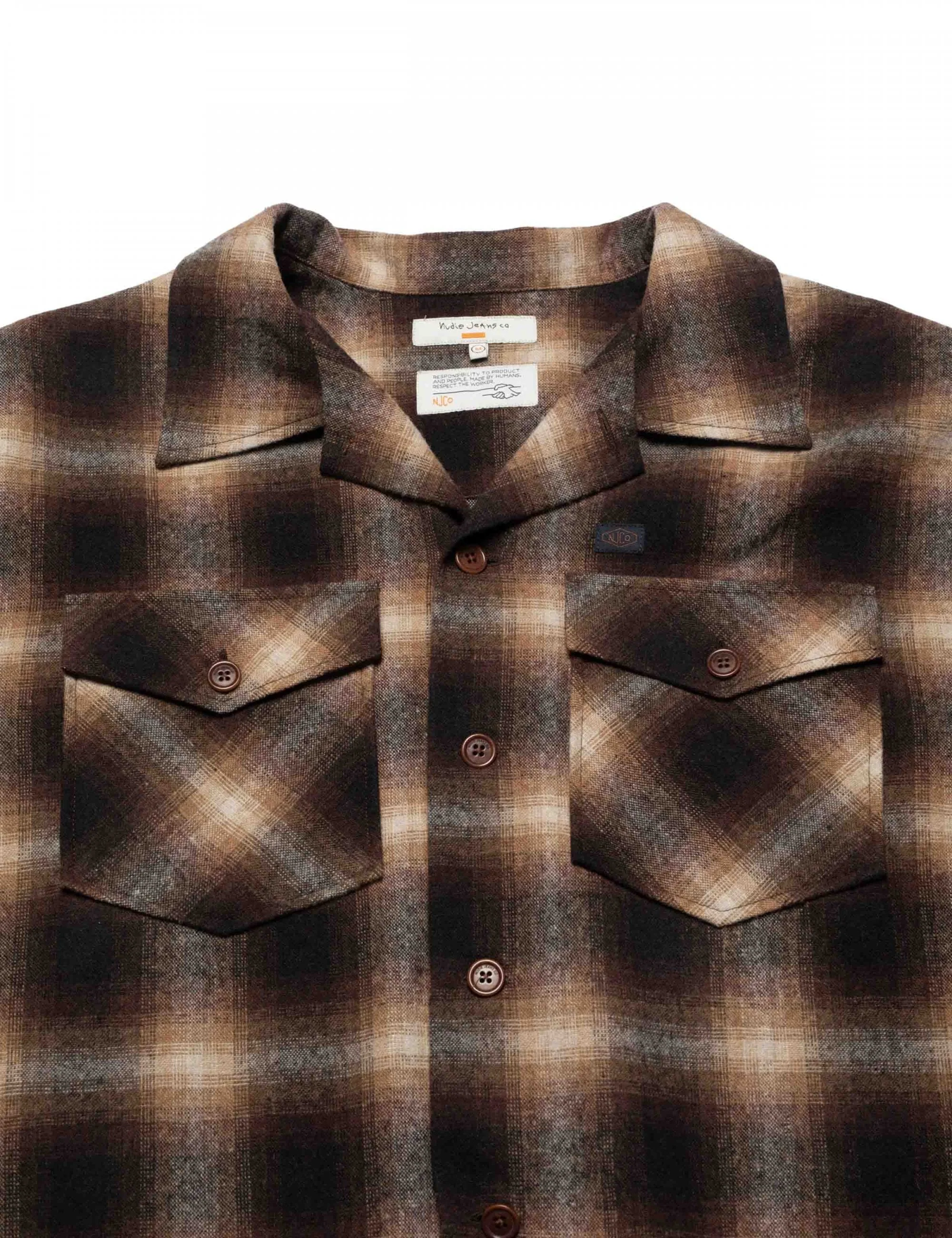 Vince Check Shirt - Brown/Beige - Image 3