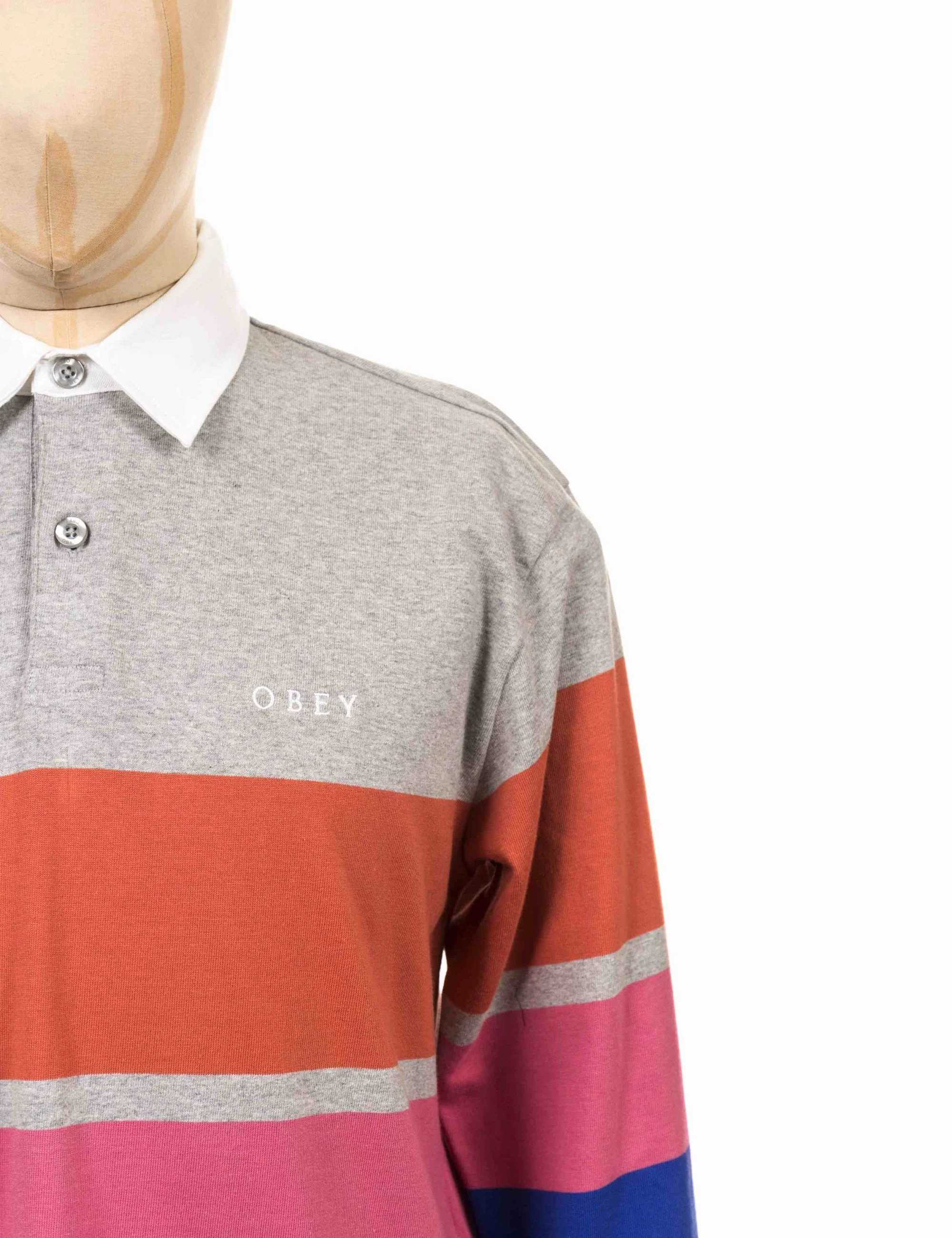 Automation Rugby Polo Shirt - Heather Ash Multi - Image 3
