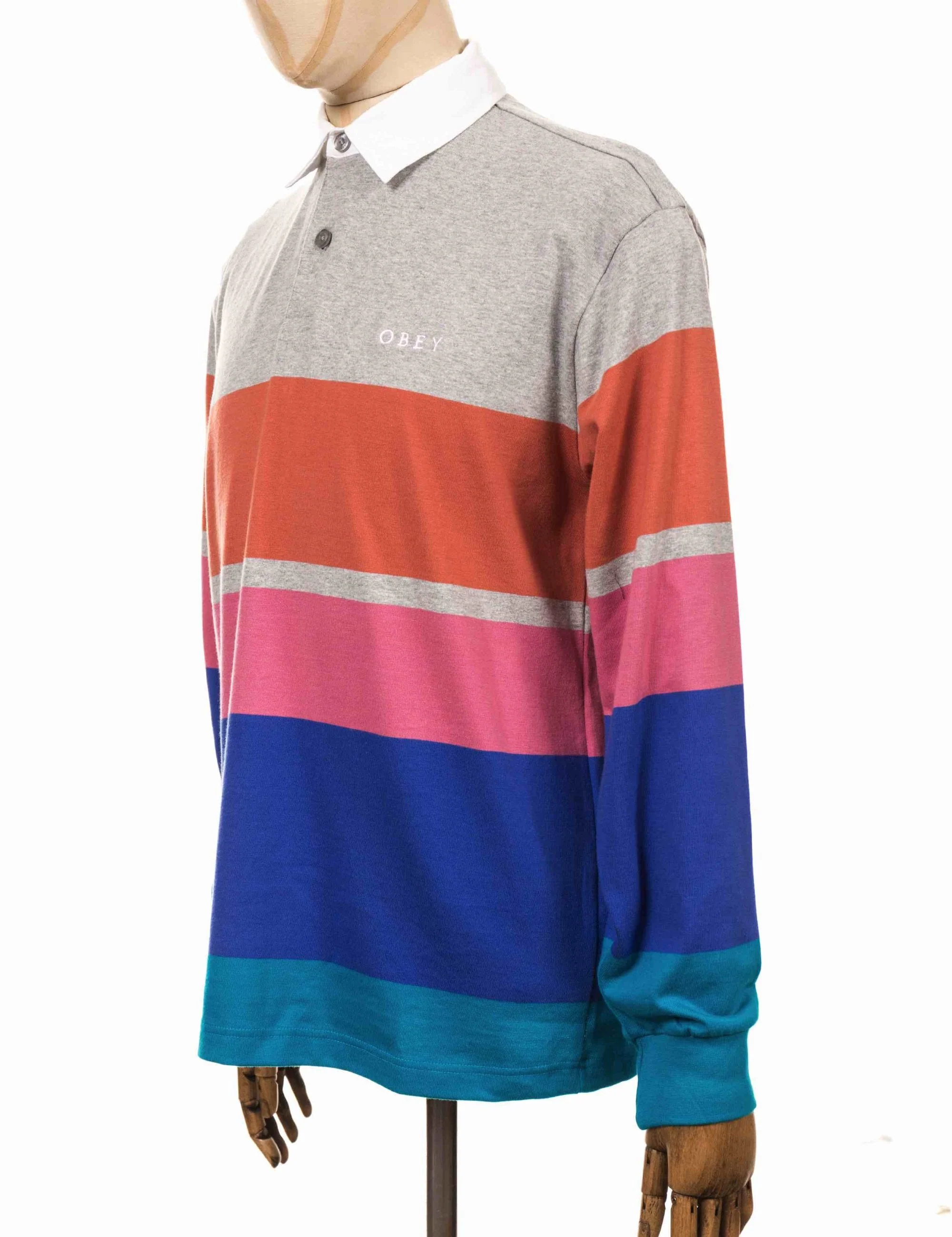 Automation Rugby Polo Shirt - Heather Ash Multi - Image 4