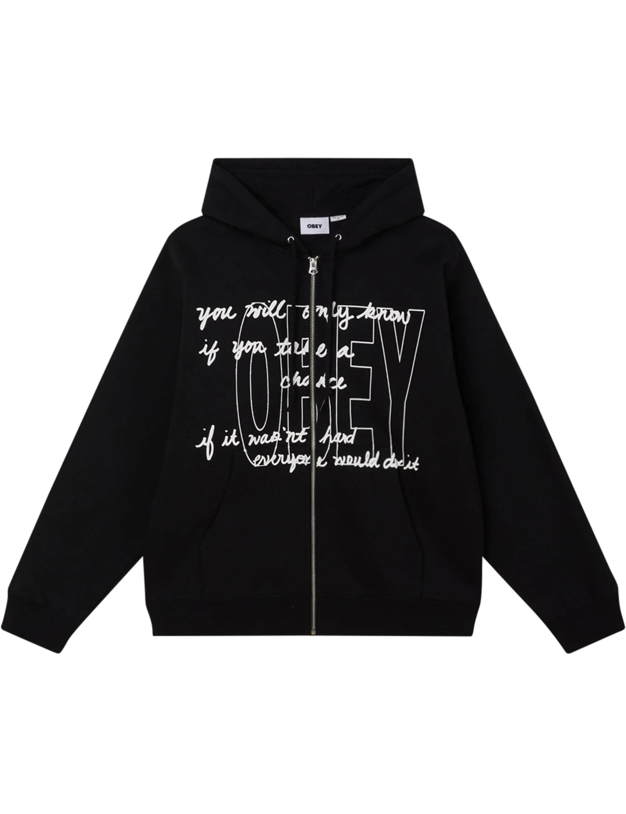 Chance Zip Hooded Sweat - Black